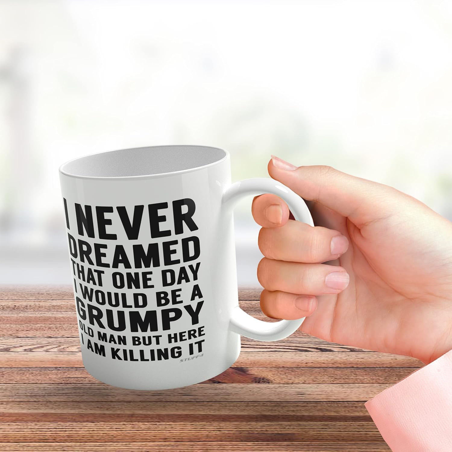 Stuff4 Grumpy Old Man Mug, Grandad Gifts, Dad, Father’s Day or Christmas Novelty Mug, Funny Gifts, Perfect Birthday Present, Funny for Men, 11oz White Ceramic Dishwasher Safe - Made in UK - Image 3