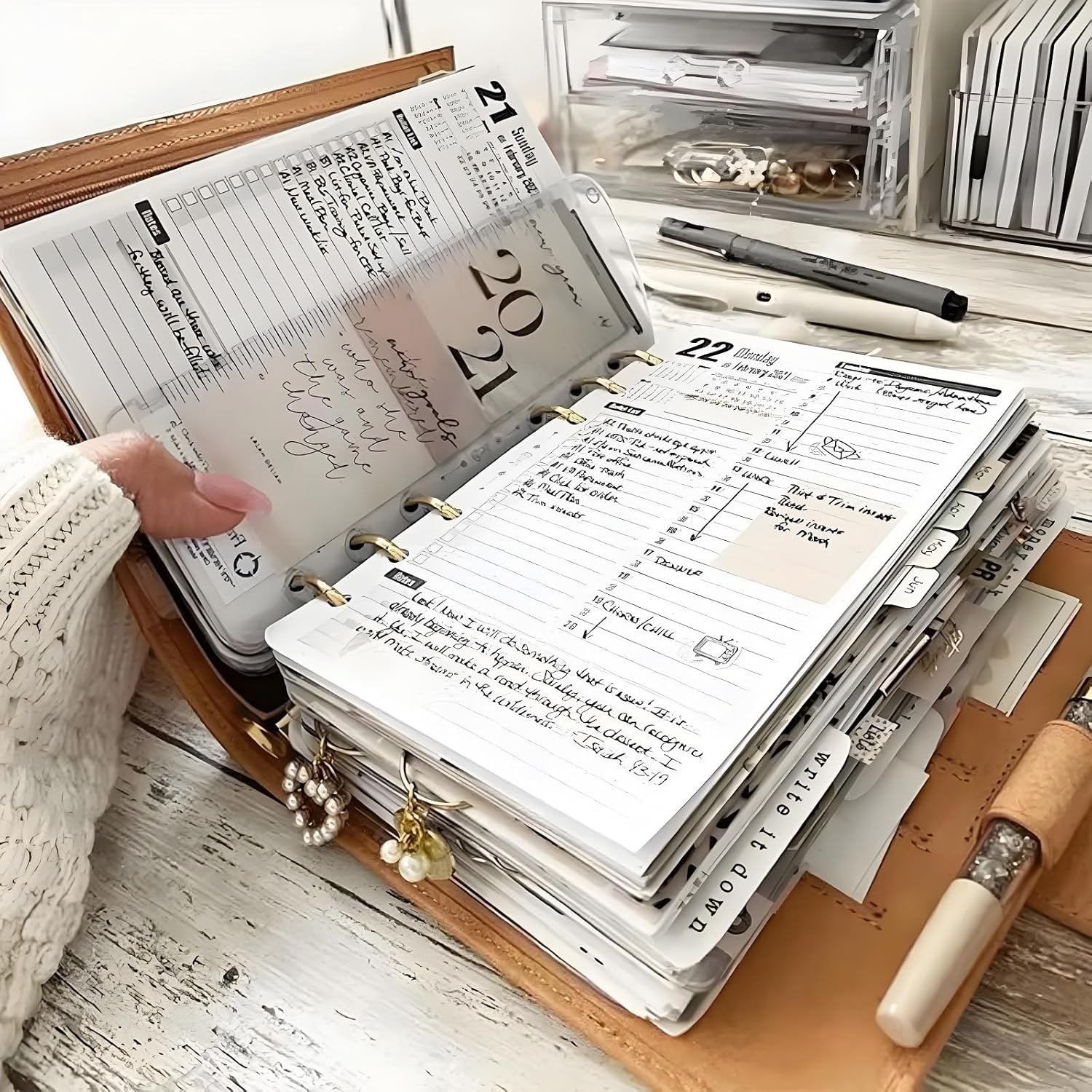 Life Area Simple Planning Toolkit, Planner with Daily Planner,To Do List Notebook for Daily, Financial,and Long-Term Organization | Habit Tracking,Meal Planning,Goal Setting & More(Brown) - Image 4