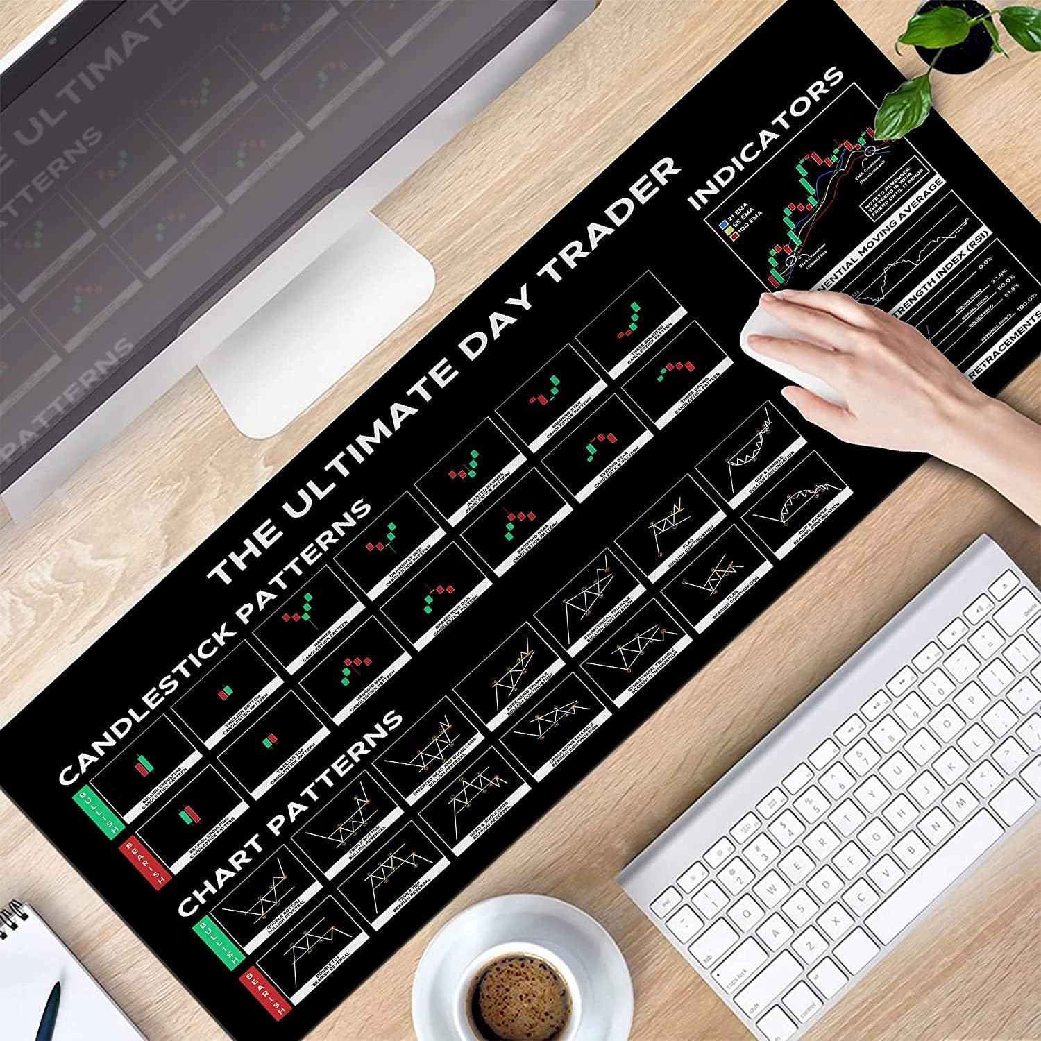 DESIGNFULLPRINT Stock Market Day Trader Gift Mouse Mat - Large Gaming Pad for Mouse and Keyboard - Image 7