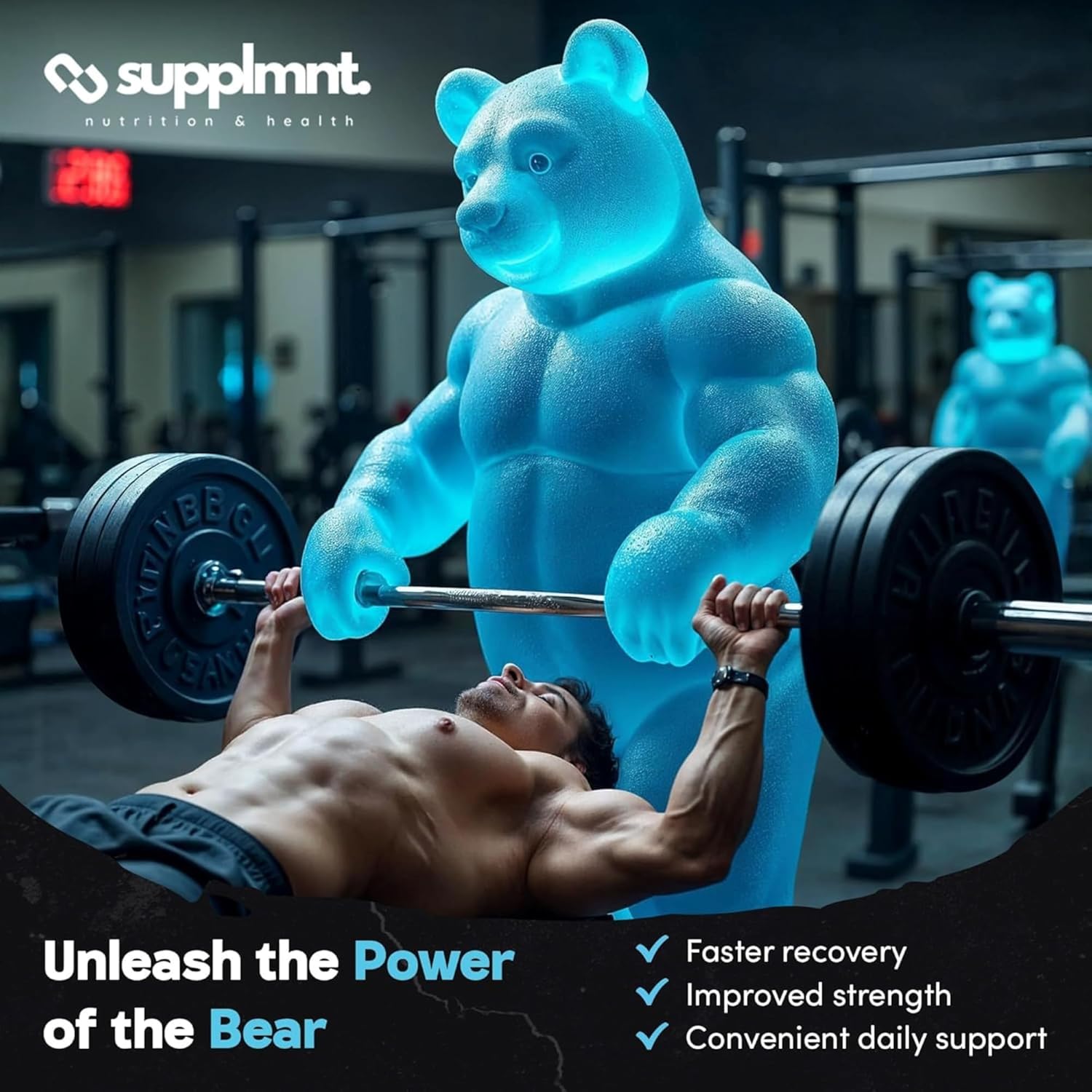 Creatine Gummies 5000mg Lab-Tested 120ct Max Strength Muscle Growth/Recovery Supplements for Men & Women Creatine Monohydrate B12 & L-Taurine Vegan Gym Pre Workout Gummies, (Blueberry) - Image 3