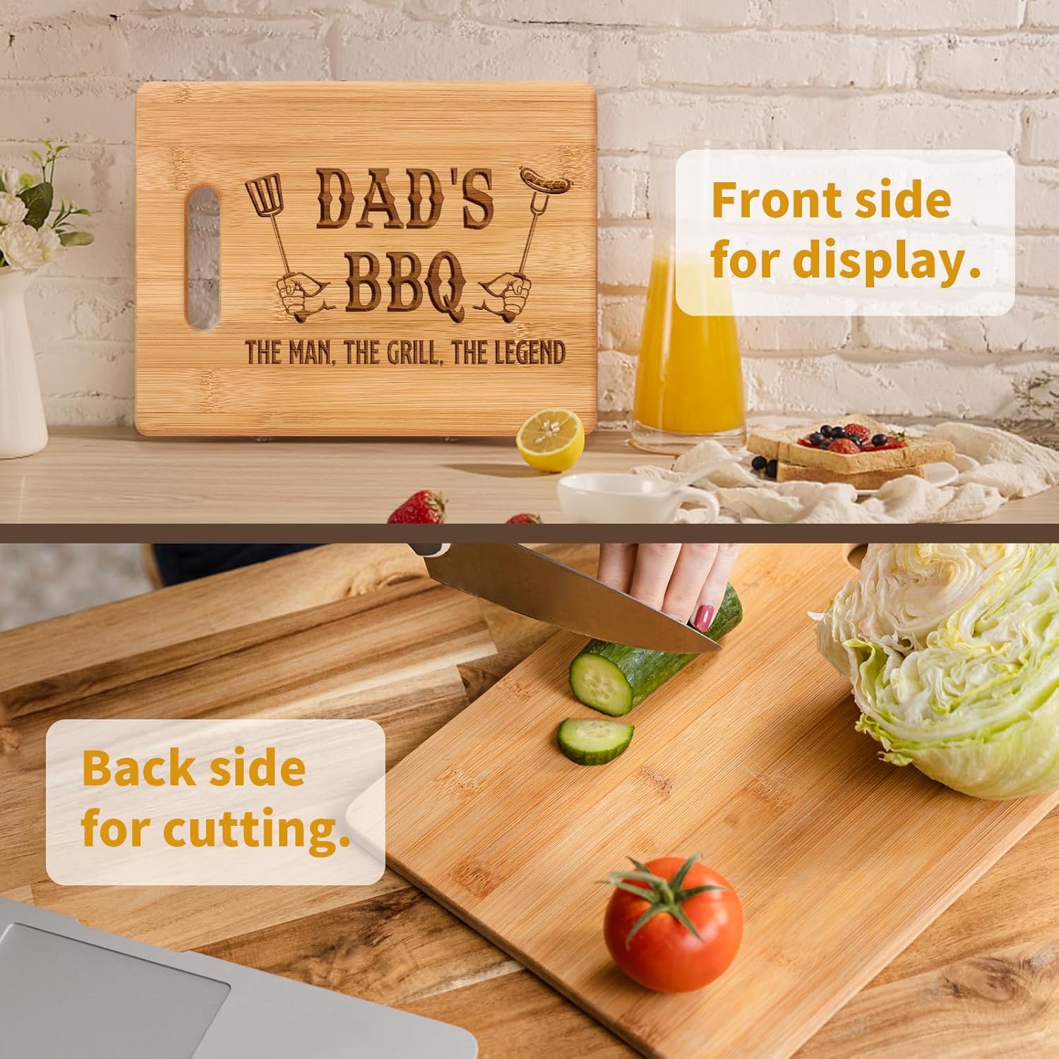Gifts for Dad, Dad Birthday Gifts, Creative Chopping Board Dad Gifts from Daughter Son, Unique Fathers Day Christmas Gifts for Dad, Home Kitchen Birthday Presents for Dad - Image 2
