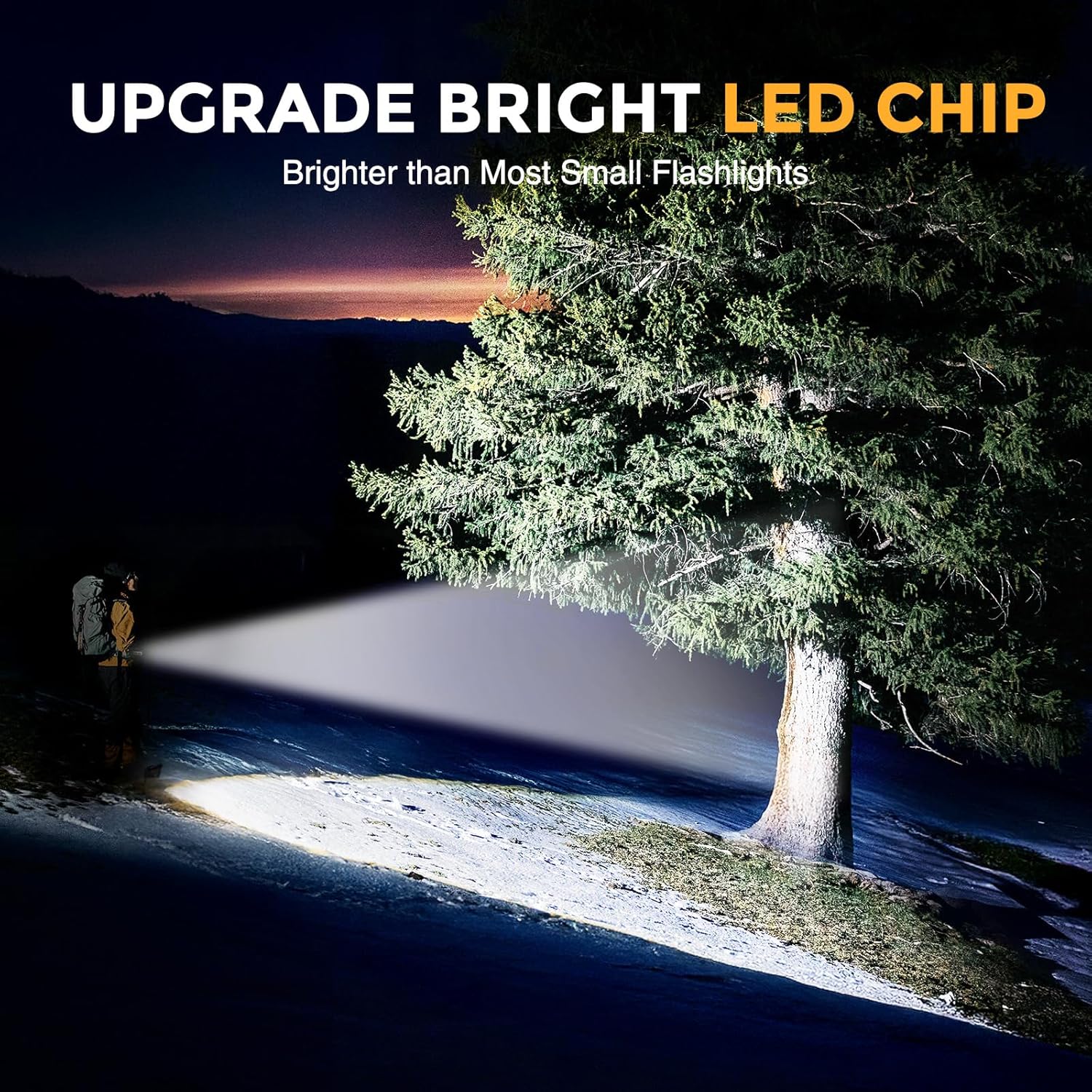 GEARLITE LED Torch Rechargeable, 2000LM Zoomable Rechargeable Torch with 3 Modes, Long-Lasting IP65 Waterproof Torches Led Super Bright for Camping, Hiking, Emergencies - Gifts for Men Dad Kids - Image 2