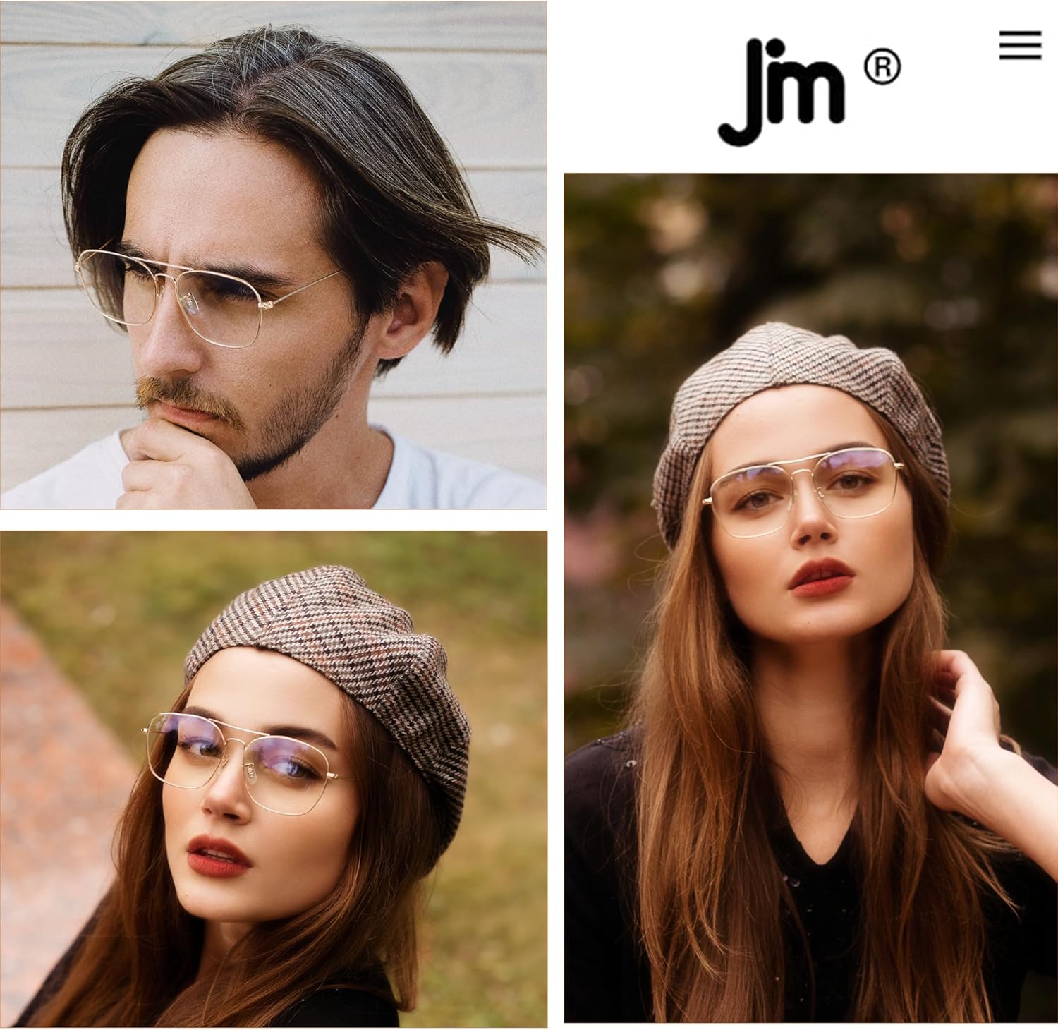 JM Blue Light Blocking Computer Glasses, Square Eye Protect Video Eyeglasses Anti Glare Men Women - Image 2