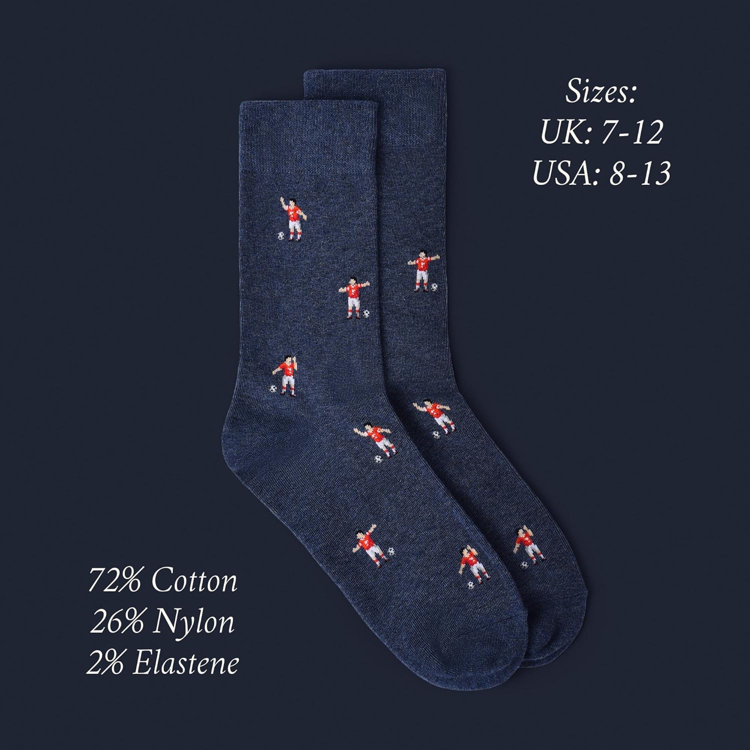 The Furious Footballer Socks - Funny Football Socks - Funny Football Gift for Men - 1 Pair, Size 7 to 12 - Fun Footballer Socks - Image 7