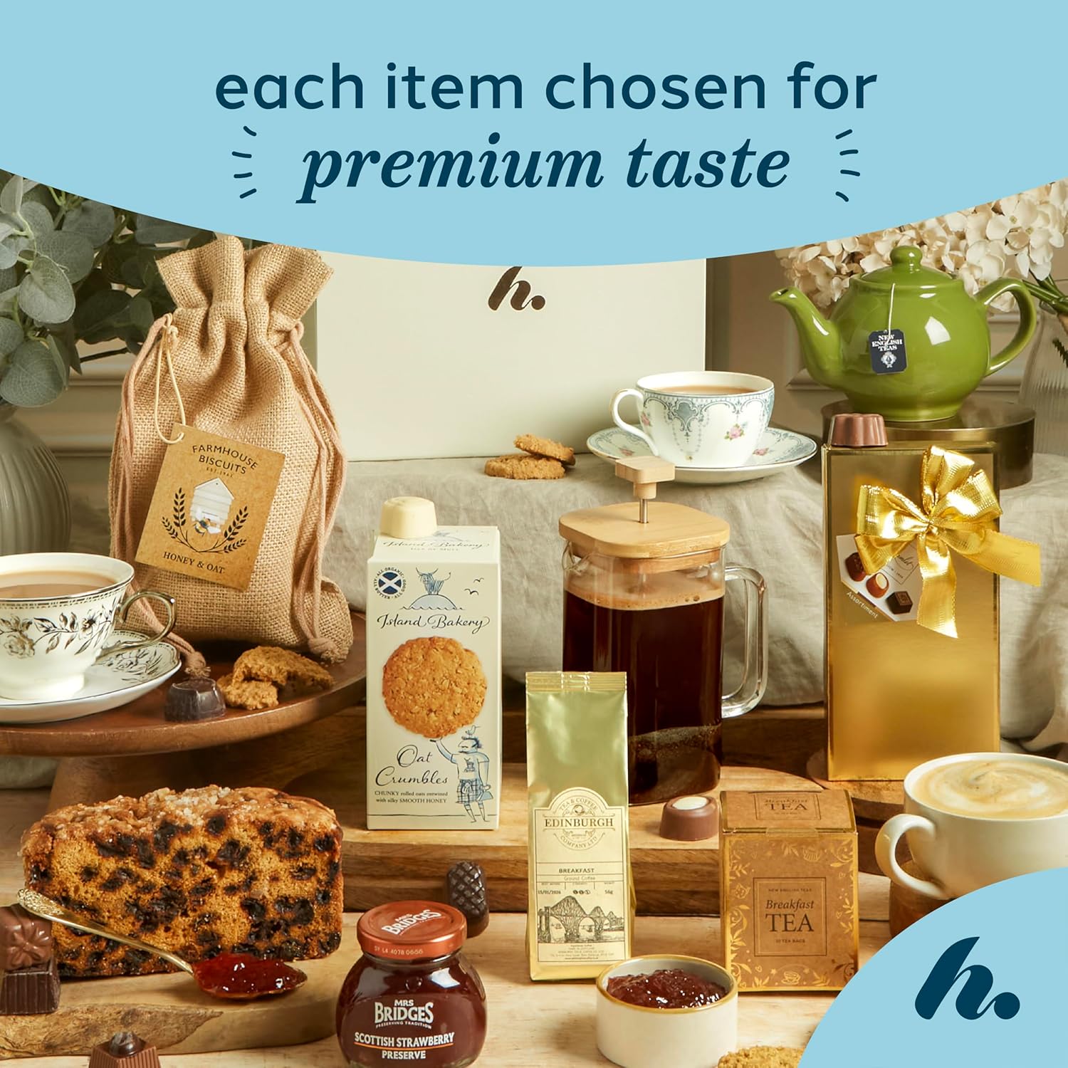 Luxury Scottish Hamper | Gourmet Food Hamper - Indulgent Chocolates, Dundee Cake, Biscuits, Artisan Tea & Coffee | Premium Gift Hamper for Men & Women | Clearwater Hampers, Experts in Hampers & Gifts - Image 2