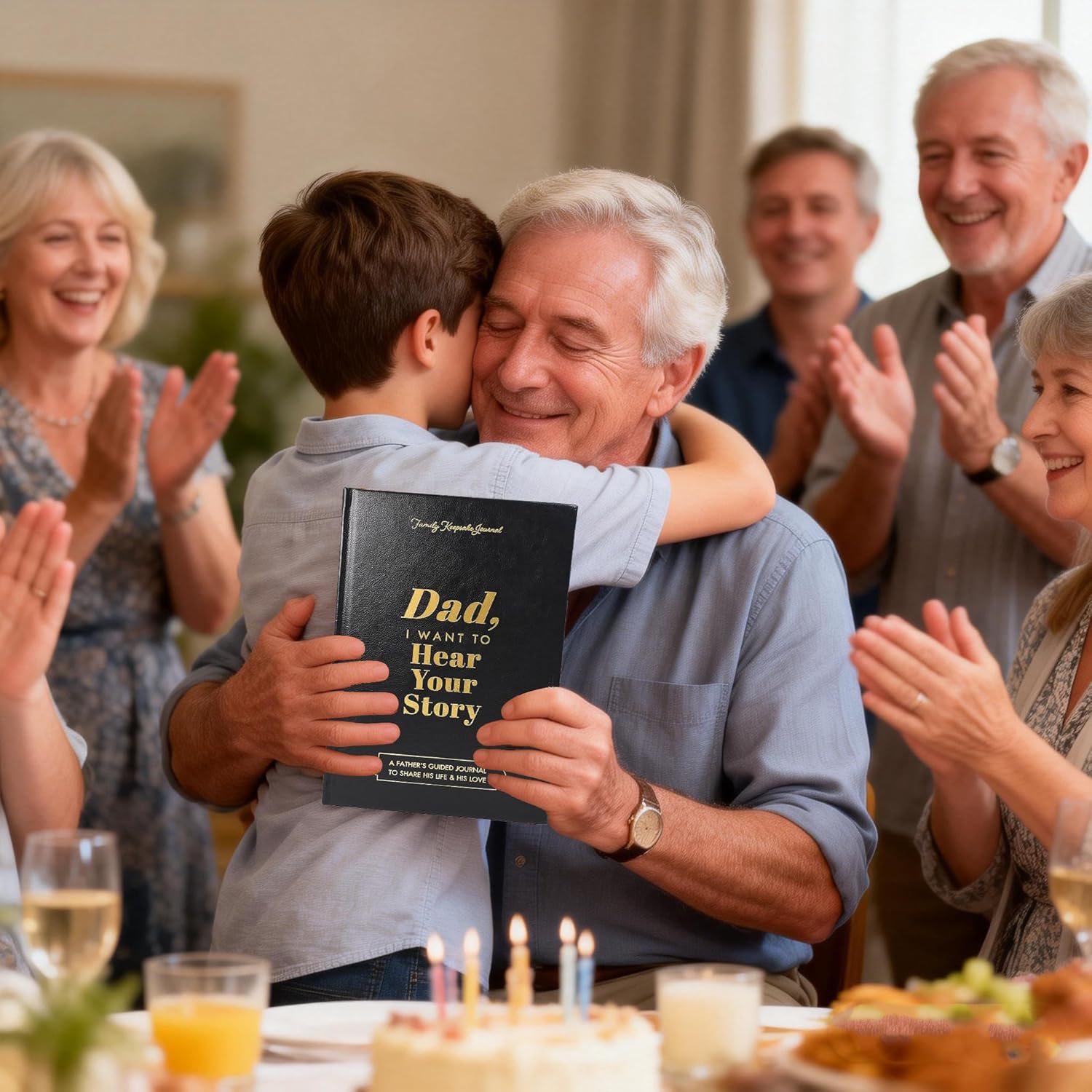 Dad, I Want to Hear Your Story: Dad Journal,A Father’s Guided Journal To Share His Life & His Love, Black Gold Foil Lettering, Leather Wrapped Hardback, Portable Journal For Dad Birthday (Black) - Image 9