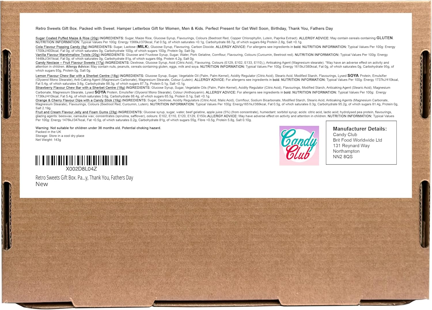 Retro Sweets Gift Box. Packed with Sweet. Hamper Letterbox Gift for Women, Men & Kids. Perfect Present for Get Well Soon, Birthday, Thank You, Fathers Day - Image 6