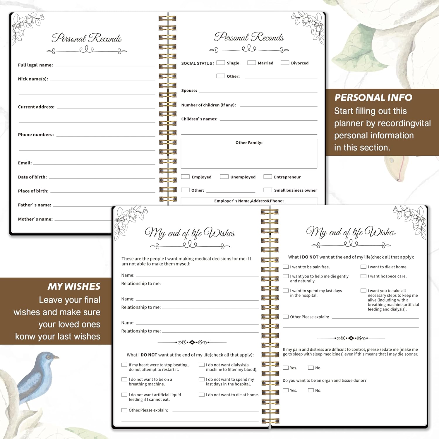 End of Life Planner UK, Now That I'M Dead, Guided Final Estate Arrangements, Planning Organizer Notebook for Last Wishes, Business Info 5.9"X8.6” - Image 2