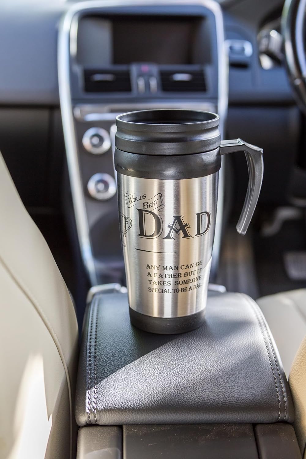 Arora 8836 World's Best Dad Travel Mug, Stainless Steel - Image 2