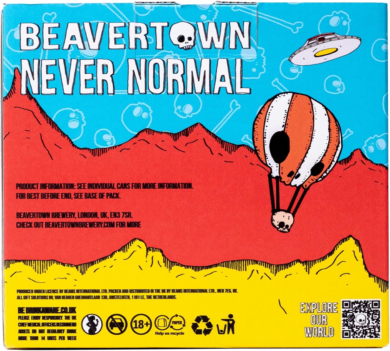 Beavertown IPA Beer Gift Set & Glass - Neck Oil, Gamma Ray, Cosmic Drop Berry, London Craft Beer Gift for Men - 3x 330 ml Cans & Iconic Beavertown Glass - Pale Ale & Fruity Beers Selection, Valentines - Image 7