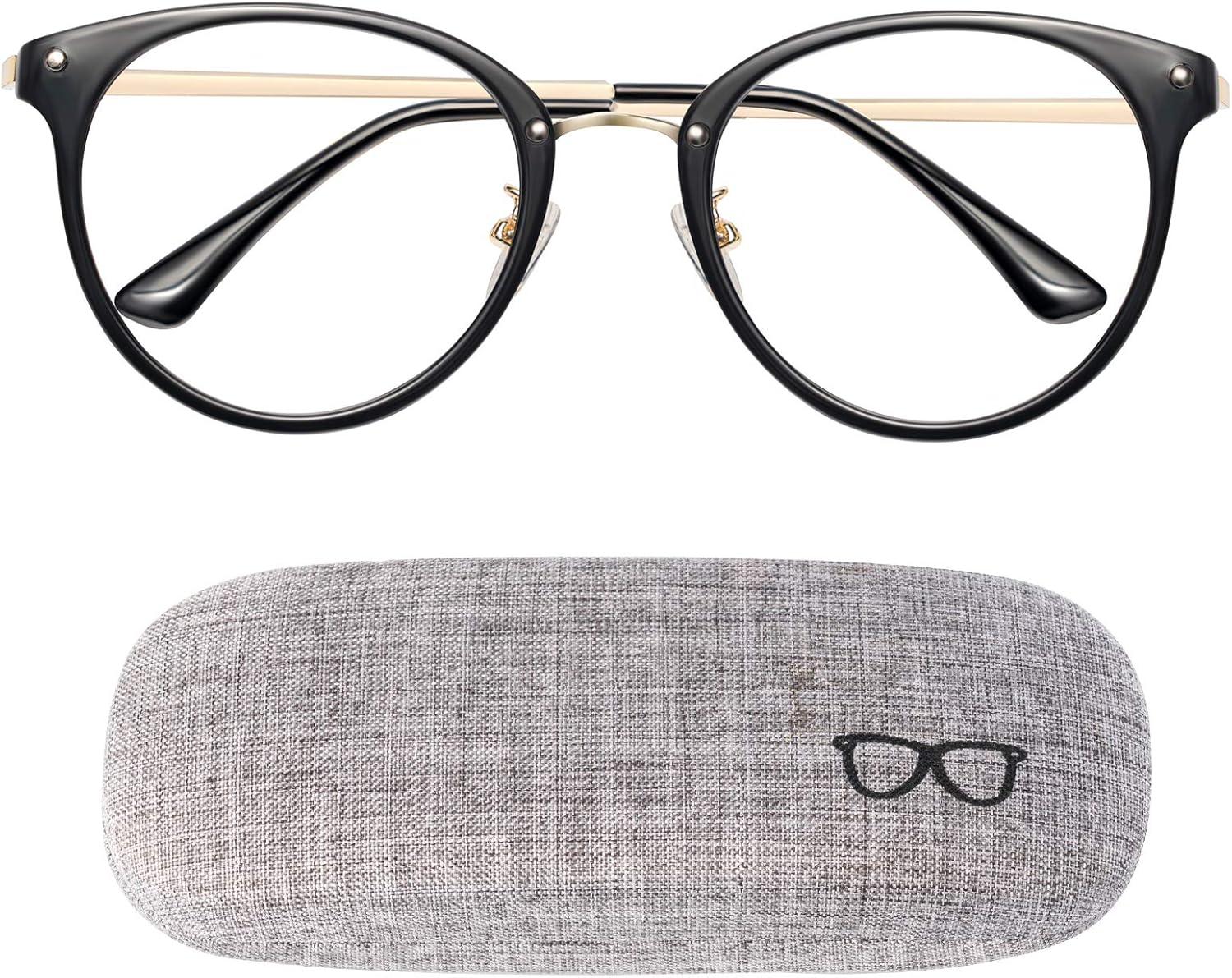 SUNTIRC Blue Light Blocking Glasses Computer Gaming Clear Frame Women Men Anti Blue Light Glasses Women Lightweight Computer Glasses Non-Prescription Lens Anti Glare anti Headache (black, 1pcs)