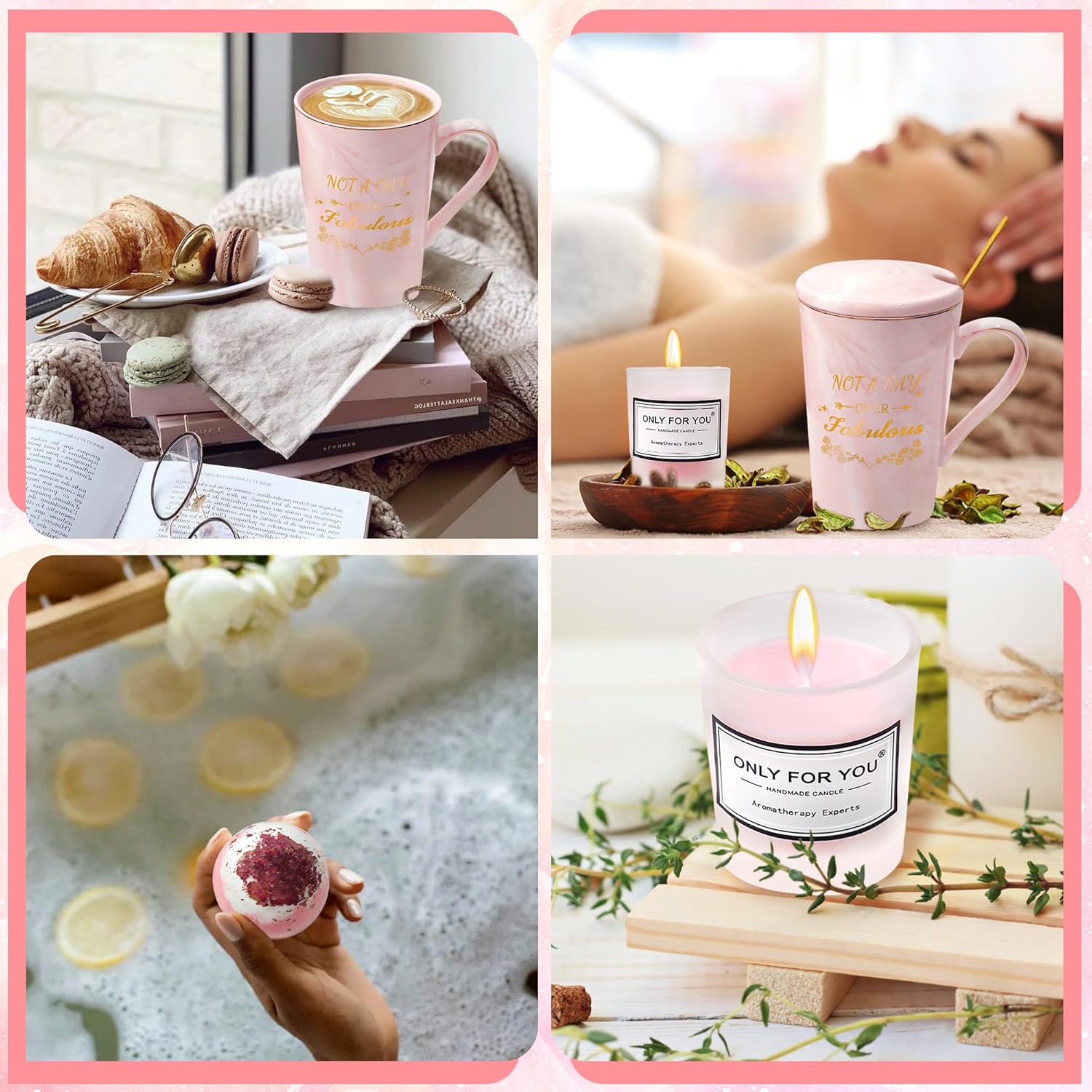 Personalised Gifts for Women,Birthday Gifts for Her,Presents for Women,Pamper Gift for Mothers Day Christmas Valentines Day for Her (Pink) - Image 7