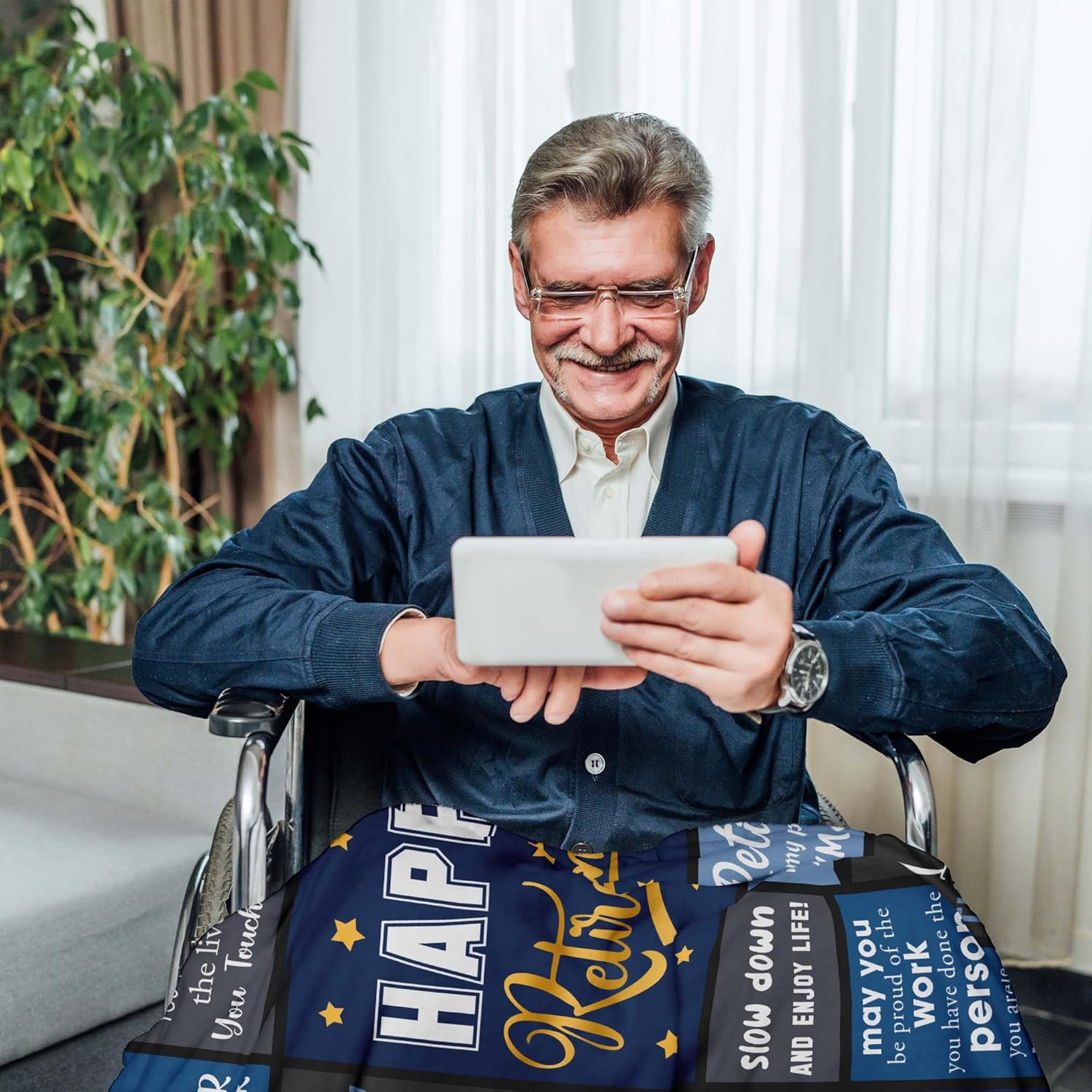 Retirement Gifts for Men, Funny Retirement Gifts for Men, Retirement Gift Ideas, Leaving Gifts for Coworker Dad Grandpa Blanket 150×130CM - Image 2