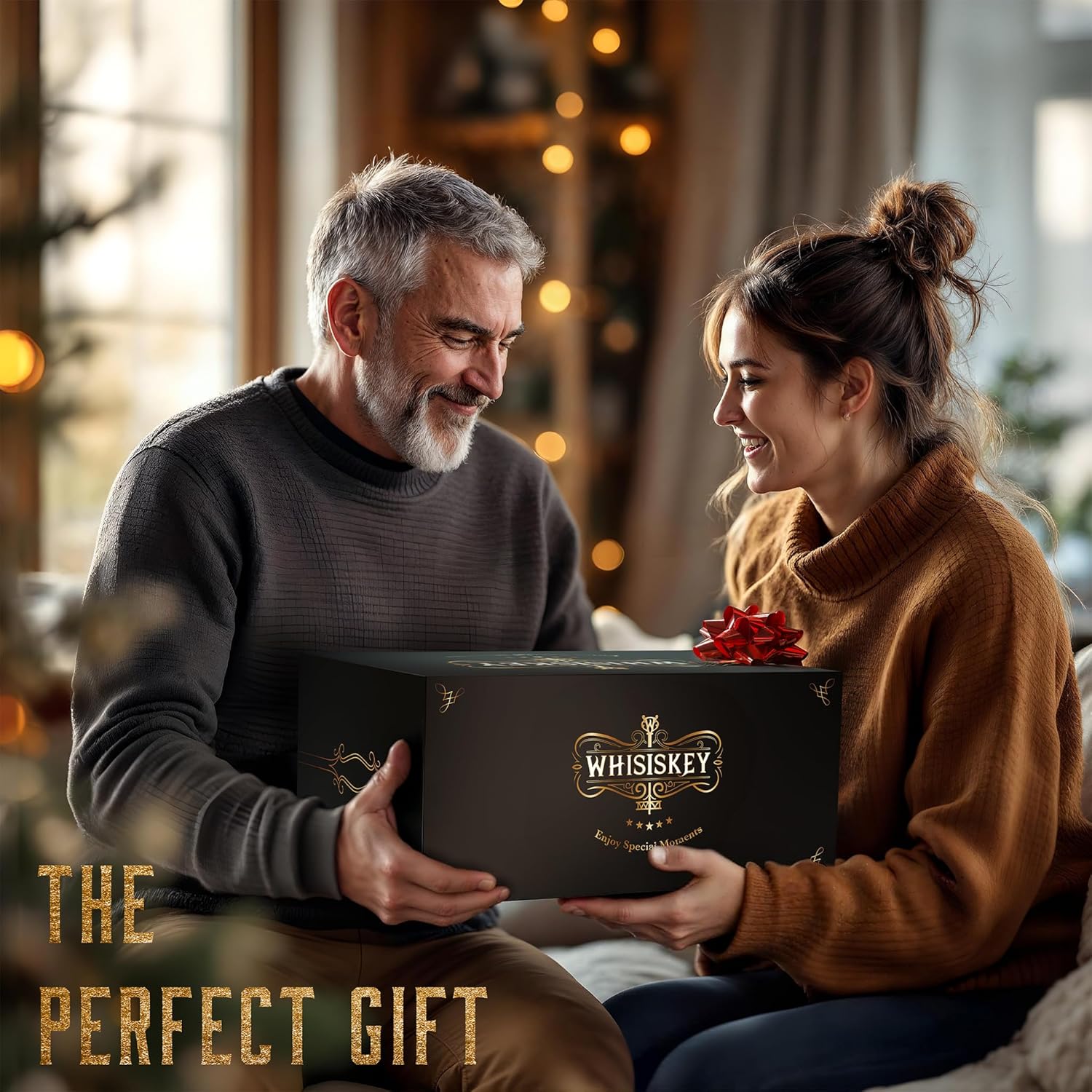 WHISISKEY - Whiskey Glass Set - Whiskey Gift Sets for Men - Whisky Glass Gifts for Men - Rum Tumblers Whisky Set with 2 Glasses, 8 Whiskey Stones, Accessories - Image 6