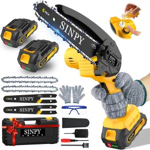 Mini Chainsaw Cordless, 6 Inch Elec...