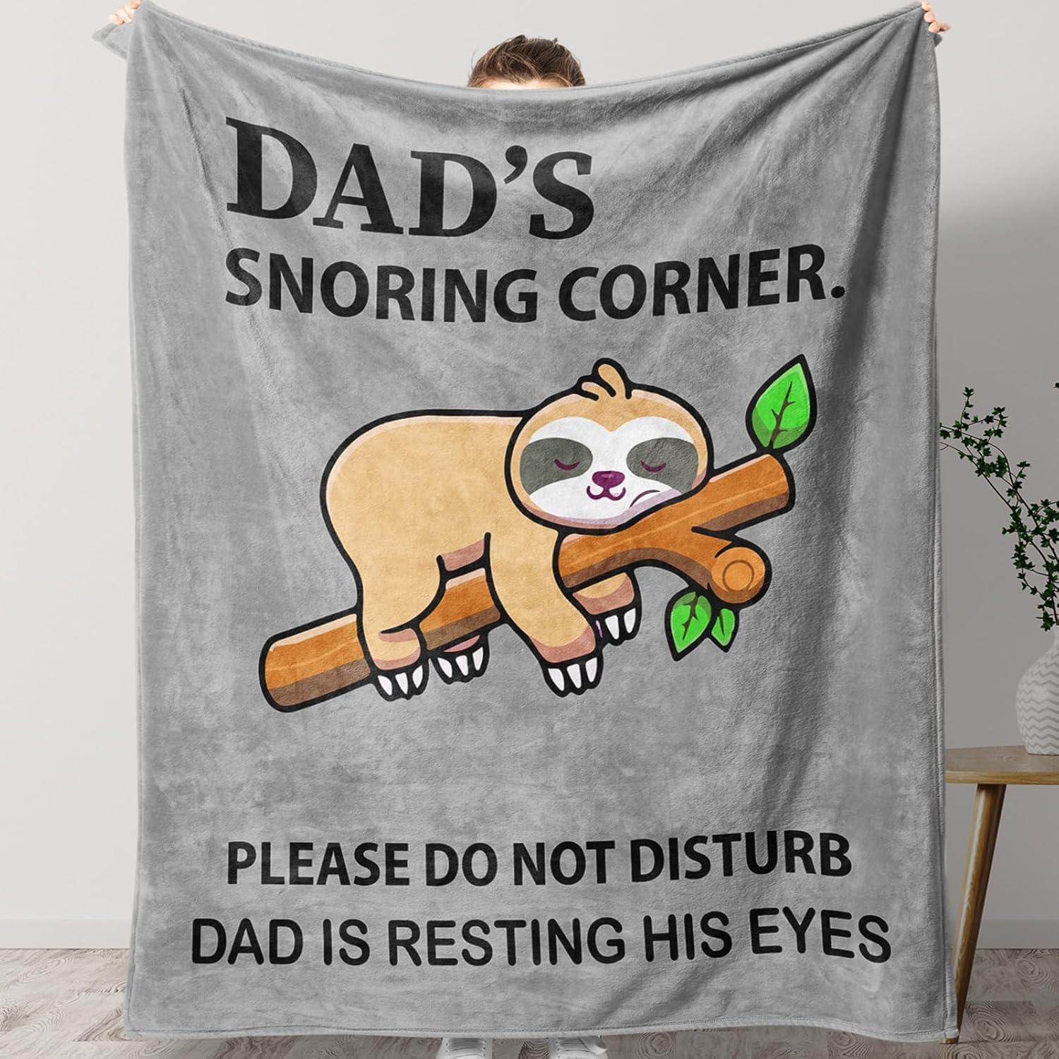 KAAYEE Dad Birthday Gifts, Blanket Presents for Daddy on Valentines Fathers Day from Daughter Son (60 X 50 Inch Flannel)