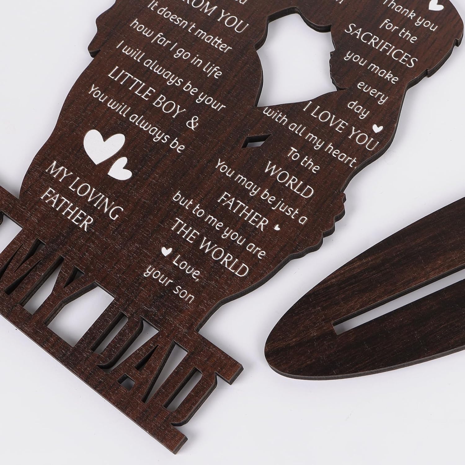 To My Dad Engraved Plaque - Thanks Gift from Son for New Dad, Birthday Present for Daddy, Father, or Stepdad - Image 6