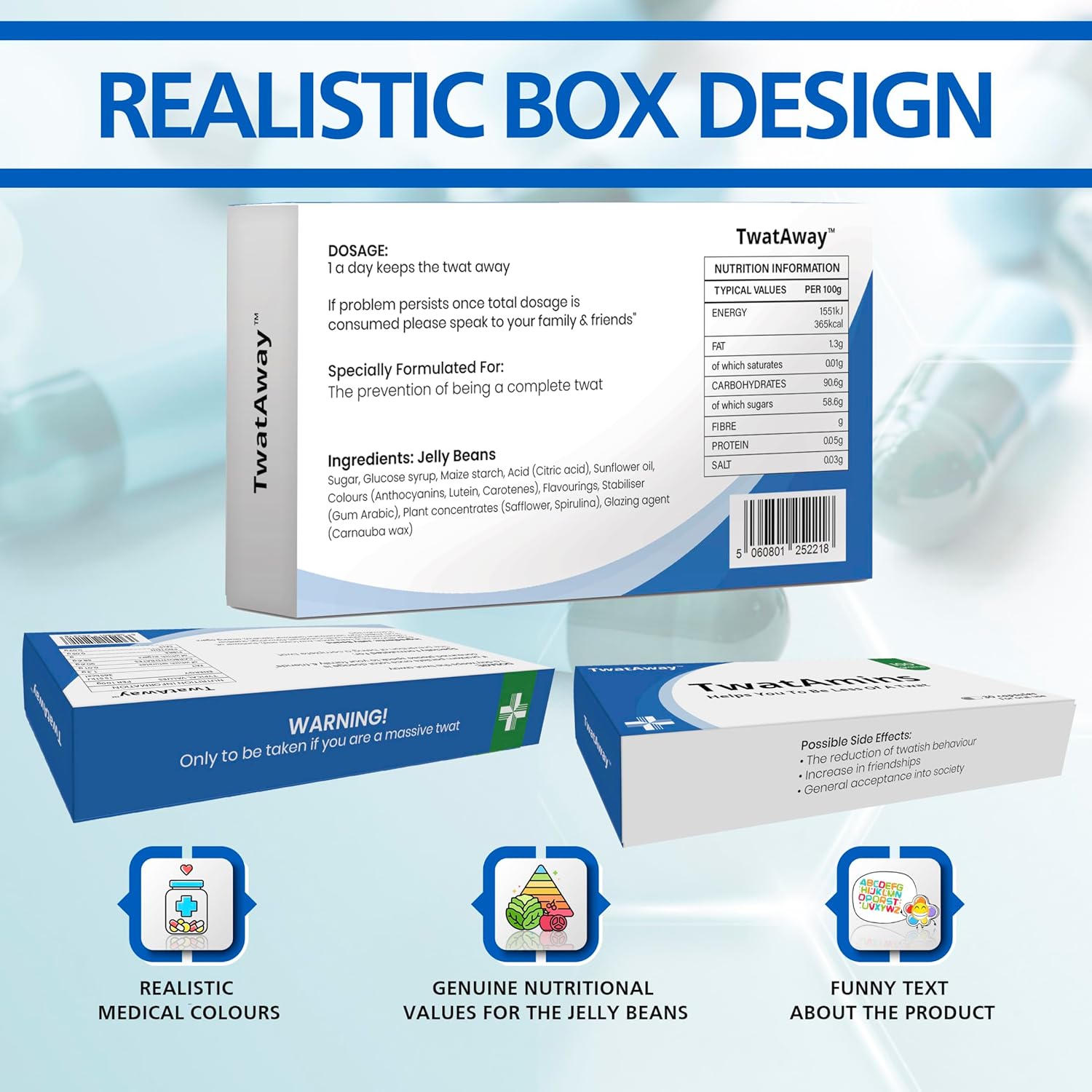 Funny Christmas Joke Pill Box Stocking Filler For Him Rude Novelty Tablets Gift for Dad, Men or Women | Secret Santa Present, Gag Jelly Bean Sweets Joke Medication - Image 4