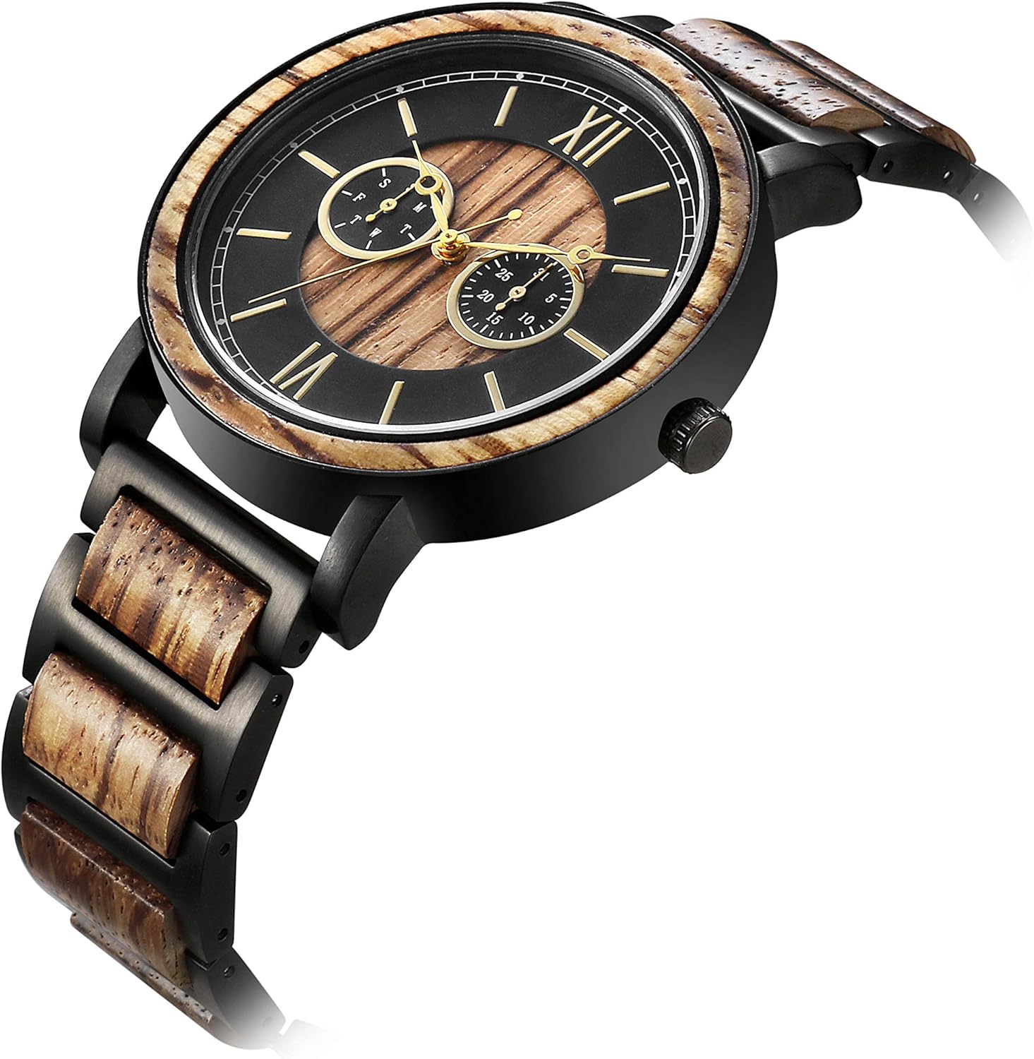 Kenon Engraved Wooden Watch Gift for Husband Boyfriend My Man Fiancé, Customized Personalized Wood Watches for Men Valentine's Day Anniversary Birthday Gift - Image 2