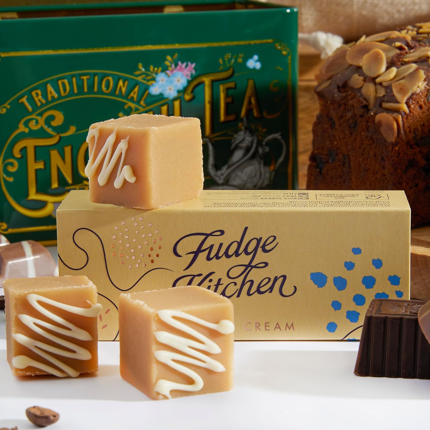 Traditional Treats Gift Hamper | Premium Chocolate, Biscuits, Cake, Coffee, Tea & Fudge | Gourmet Food Hamper for Men & Women | Luxury Gift for Birthdays, Thank Yous & Father's Day - Image 7