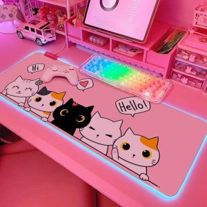 JMIYAV Kawaii Cat RGB Gaming Mouse ...