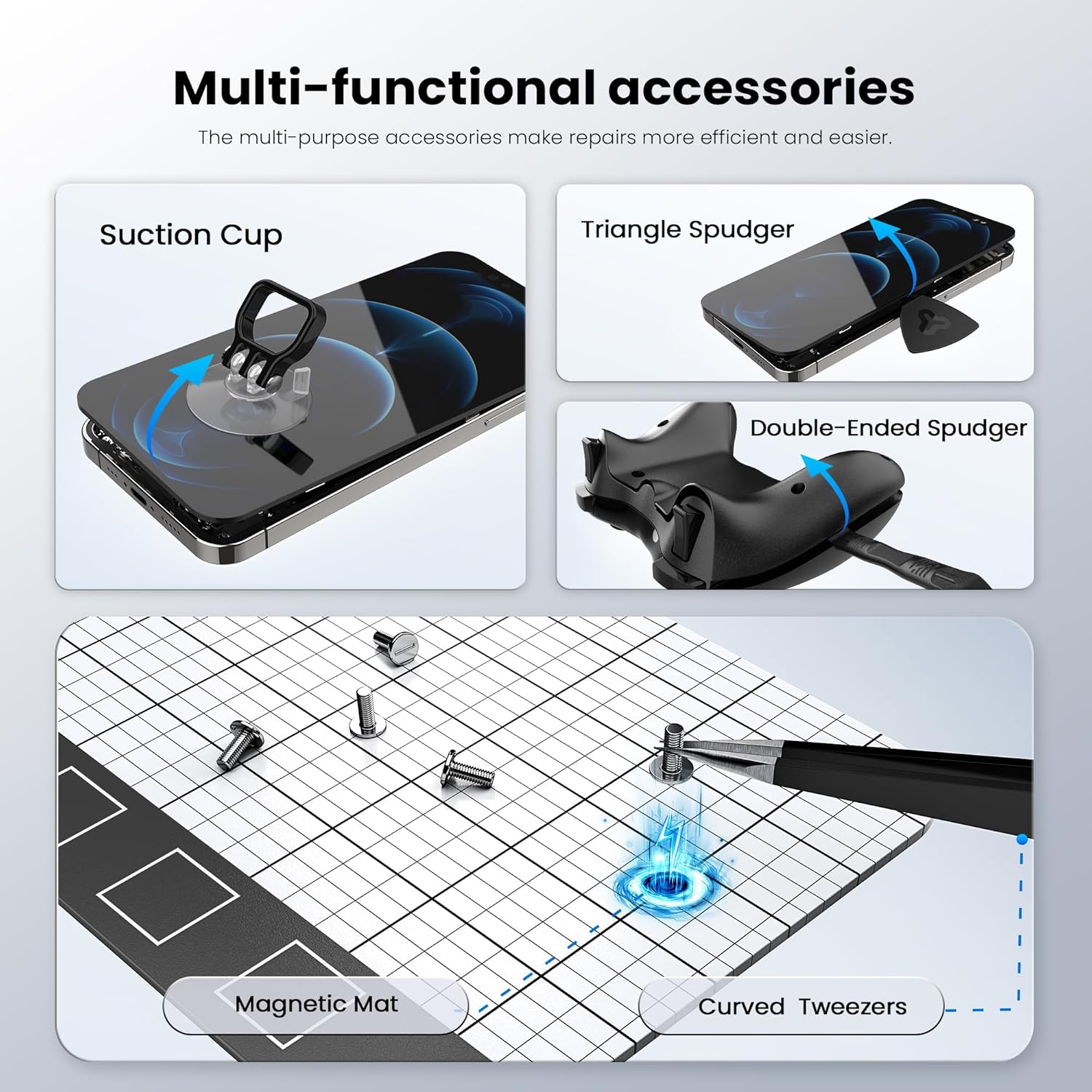 JOREST 152 in 1 Precision Screwdriver Set Tool Gifts, Christmas Gifts for Men, Tool Kit with Torx Star Phillips Bits, Repair for Electronics,MacBook, Laptop, PC, PS5, iPhone, Glasses, RC, Xbox - Image 6