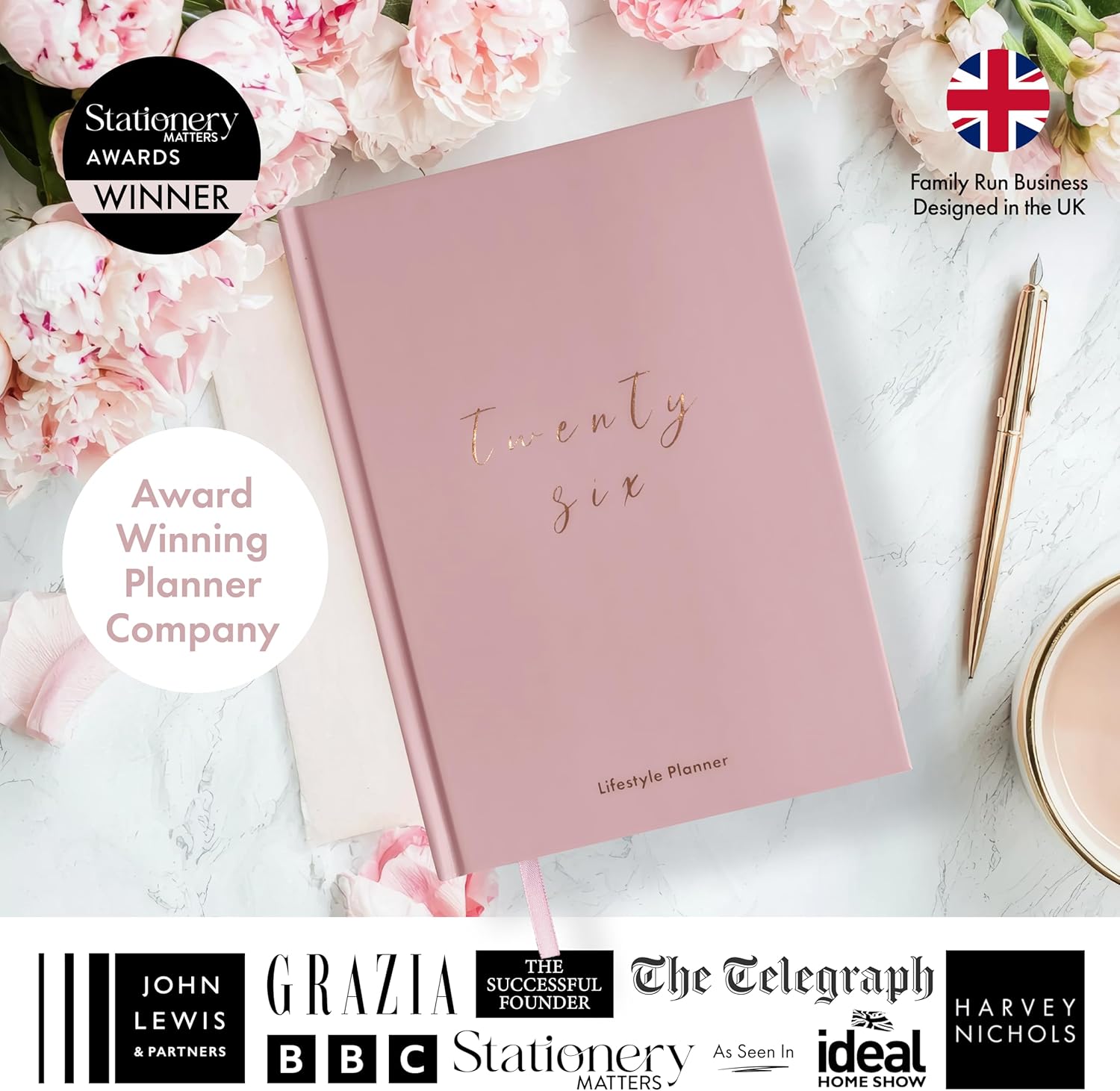 2026 Productivity & Lifestyle Planner by Perfect Planner Company. Weekly & Monthly Diary with Goals, Habit Tracker & Time Management to Organise Life, Wellbeing & Health. 222 Stickers - Image 6