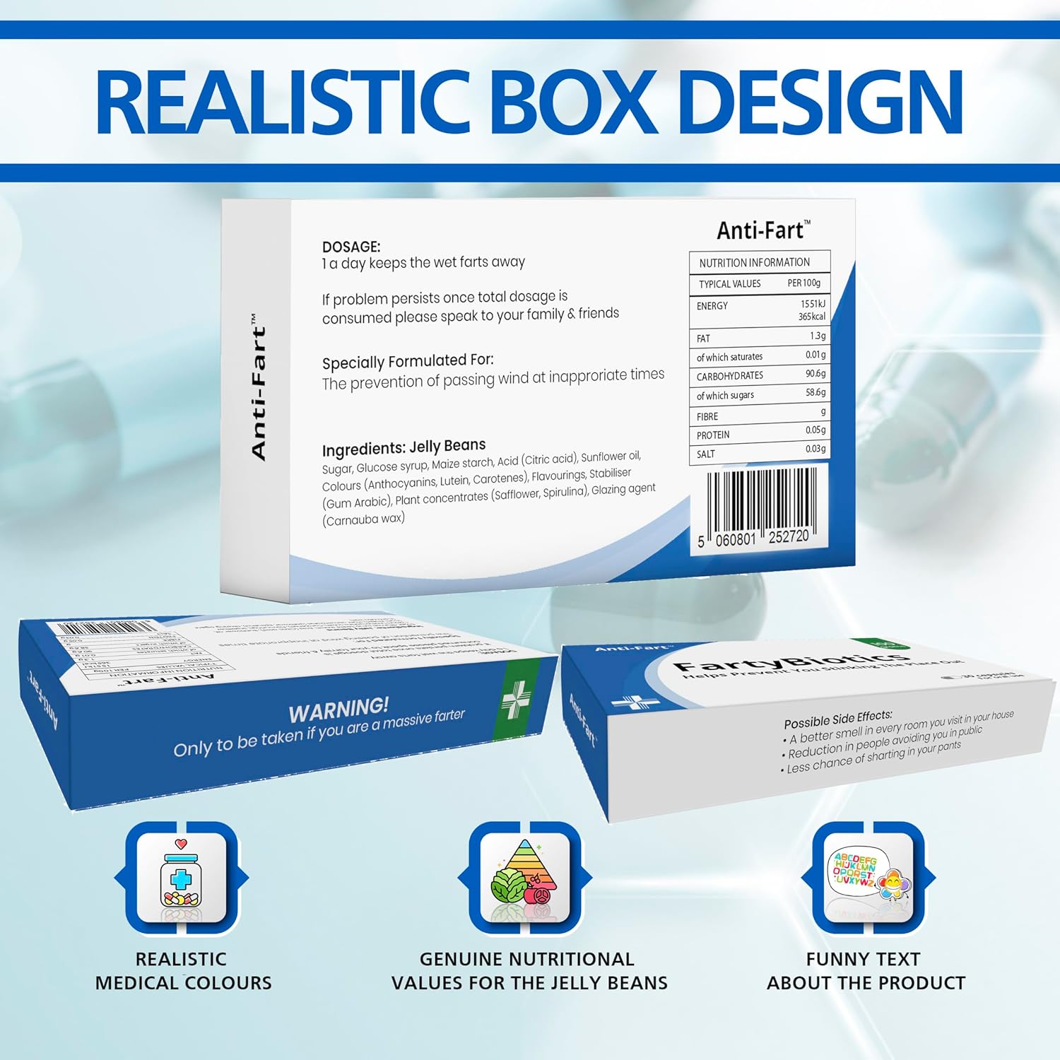 Funny Valentines Gifts For Him Valentines Gifts For Her Joke Pill Tablets Box Prank with Jelly Beans Sweets Inside Gift for Men April Fools Day Birthday Gift for Mum Rude Presents for Boyfriend Dad - Image 2