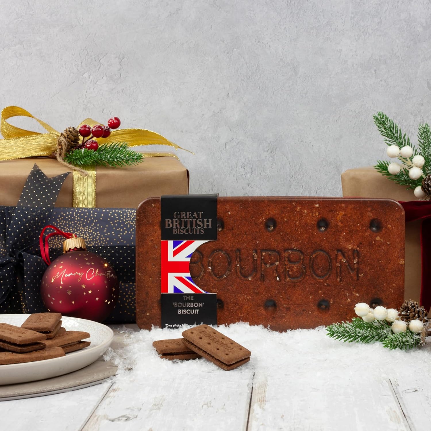 Giant Bourbon Biscuits Gift Set - Chocolate Novelty Treat Tin - Luxury Biscuits Gift Tins filled with Chocolate Bourbons - Fancy British Gifts for Birthday, Valentines Day Hamper Tins 400g - Image 9