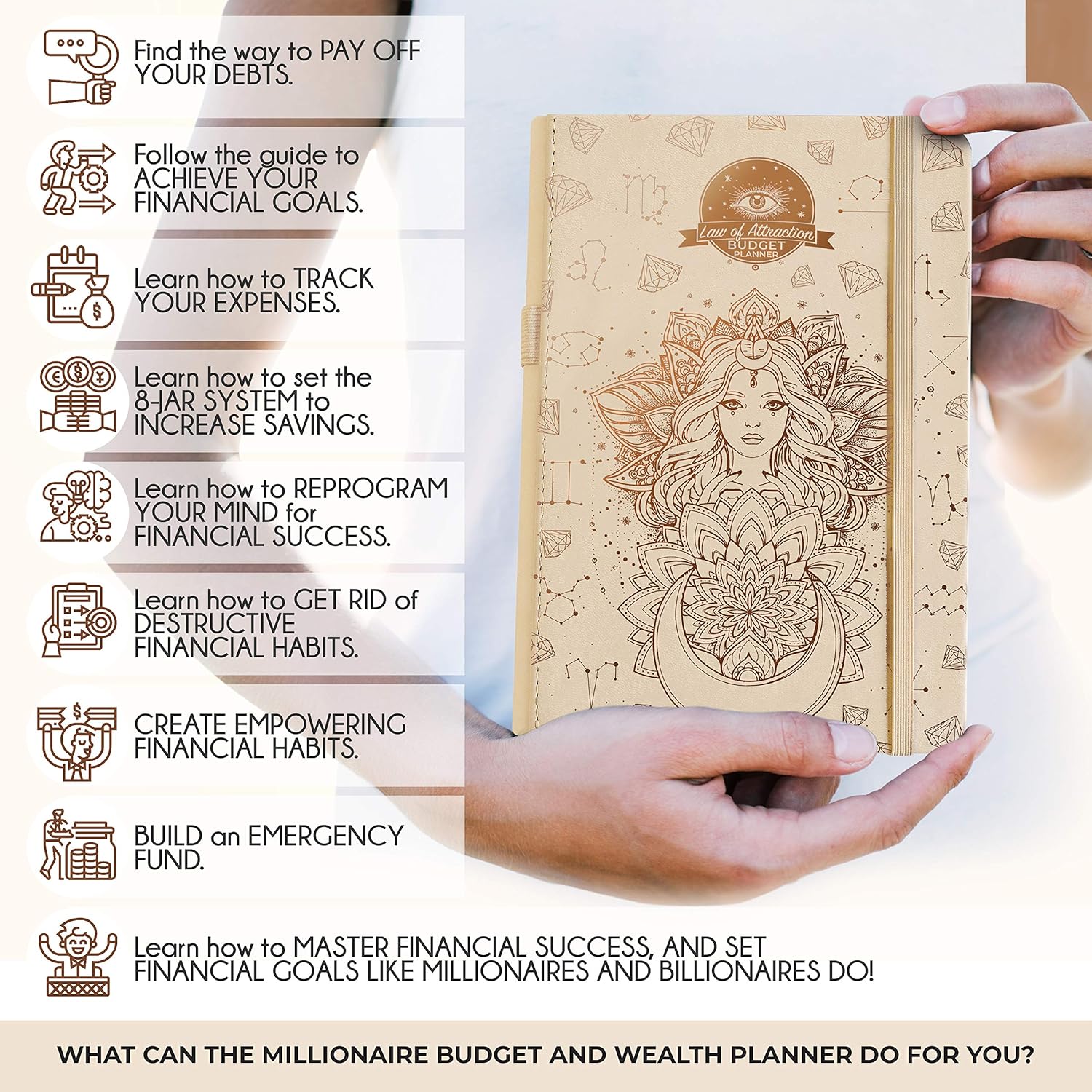 Budget Planner and Monthly Bill Organizer - Finance Planner, 12-Month Journey to Financial Freedom | Bill Payment Tracker Monthly Organizer, Money Saving & Expense Tracker | Undated Budgeting Journal - Image 3