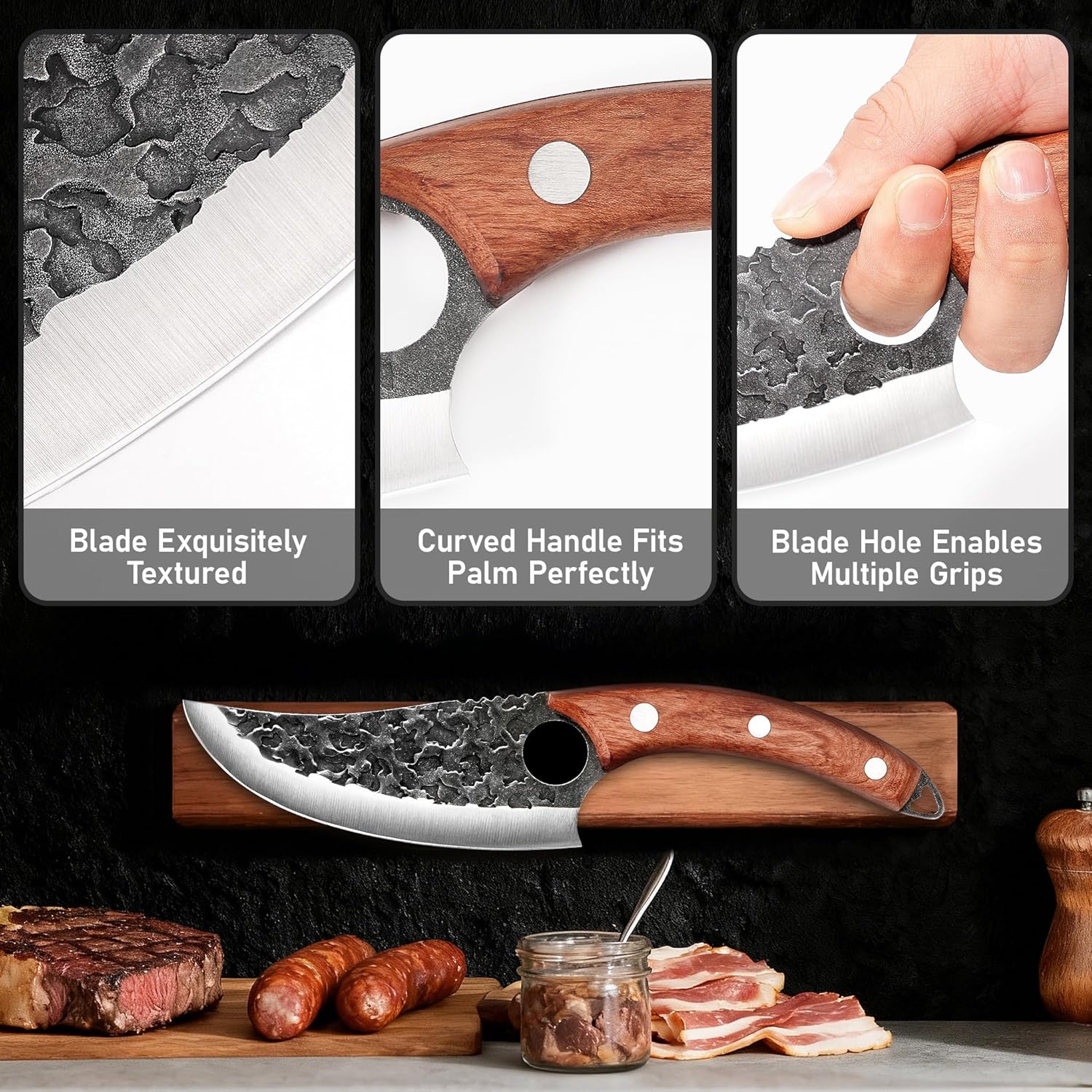 Chef Knife, Gifts for Men Professional Kitchen Knifes, Valentines Gifts for Him Japanese Knife, Sharp Stainless Steel Kitchen Knive Cooking Gifts, Ergonomic Handle Dad Gifts Birthday Presents - Image 3