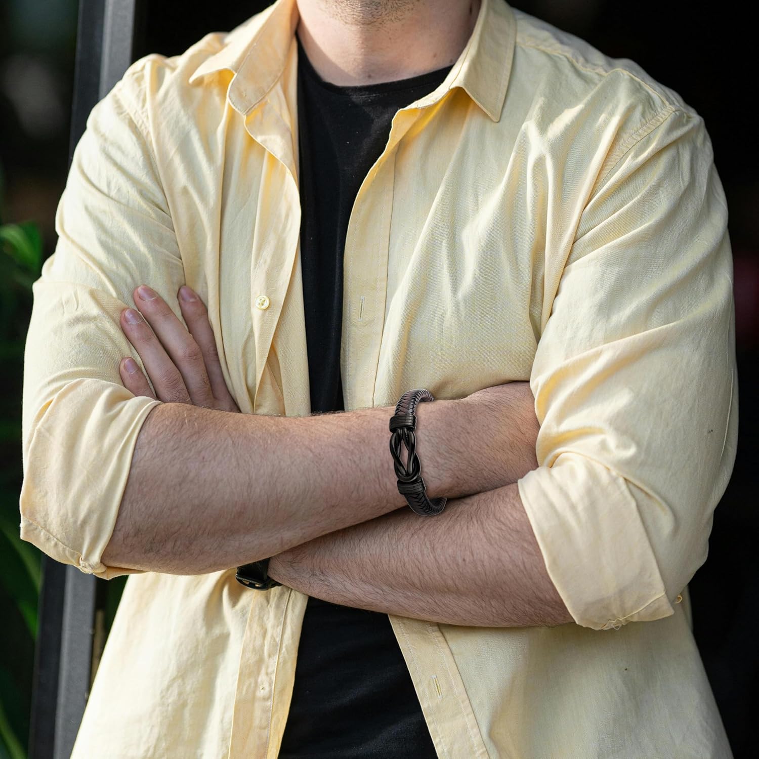 Gifts for Dad Grandad Mens Leather Bracelet Fathers Day Birthday Christmas Gifts - Image 7