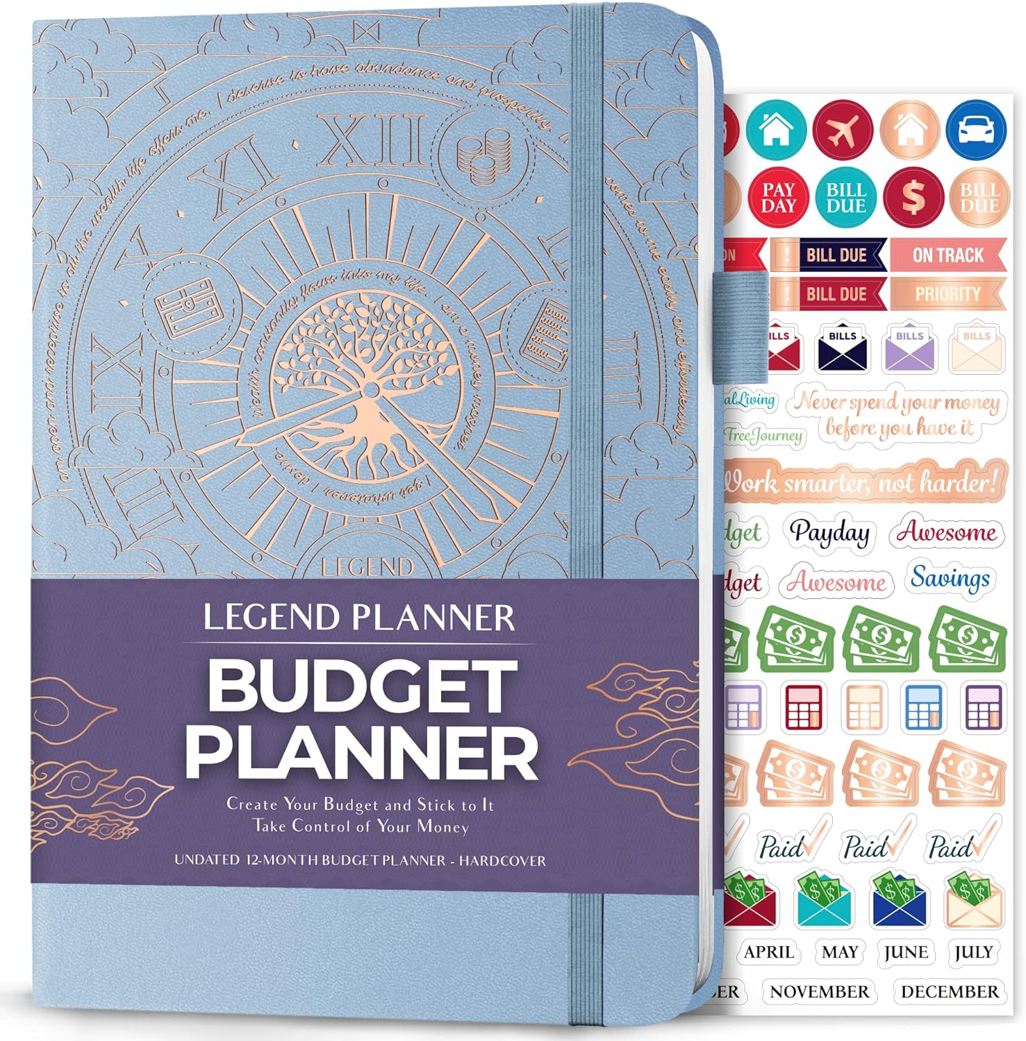 Legend Budget Planner – Financial Organizer Book. Money Account & Expense Tracker Notebook Journal for Household Monthly Budgeting (Periwinkle)