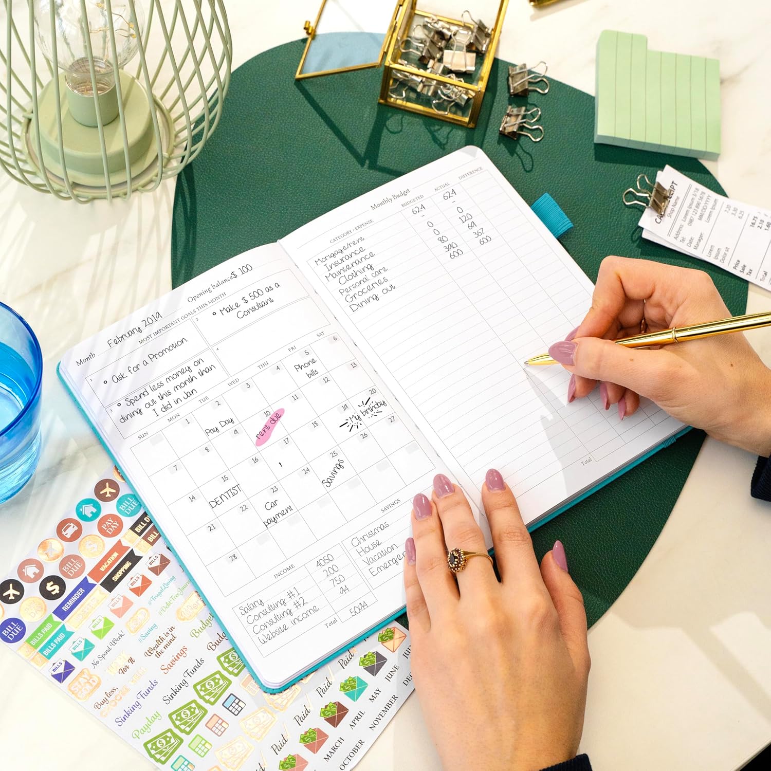 Legend Budget Planner – Financial Organizer Book. Money Account & Expense Tracker Notebook Journal for Household Monthly Budgeting (Turquoise) - Image 6