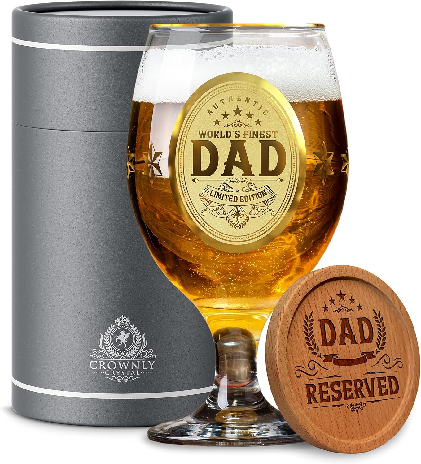 Personalized Beer Glass Birthday Gifts for Dad from Daughter or Son Daddy Gift Ideas for Men