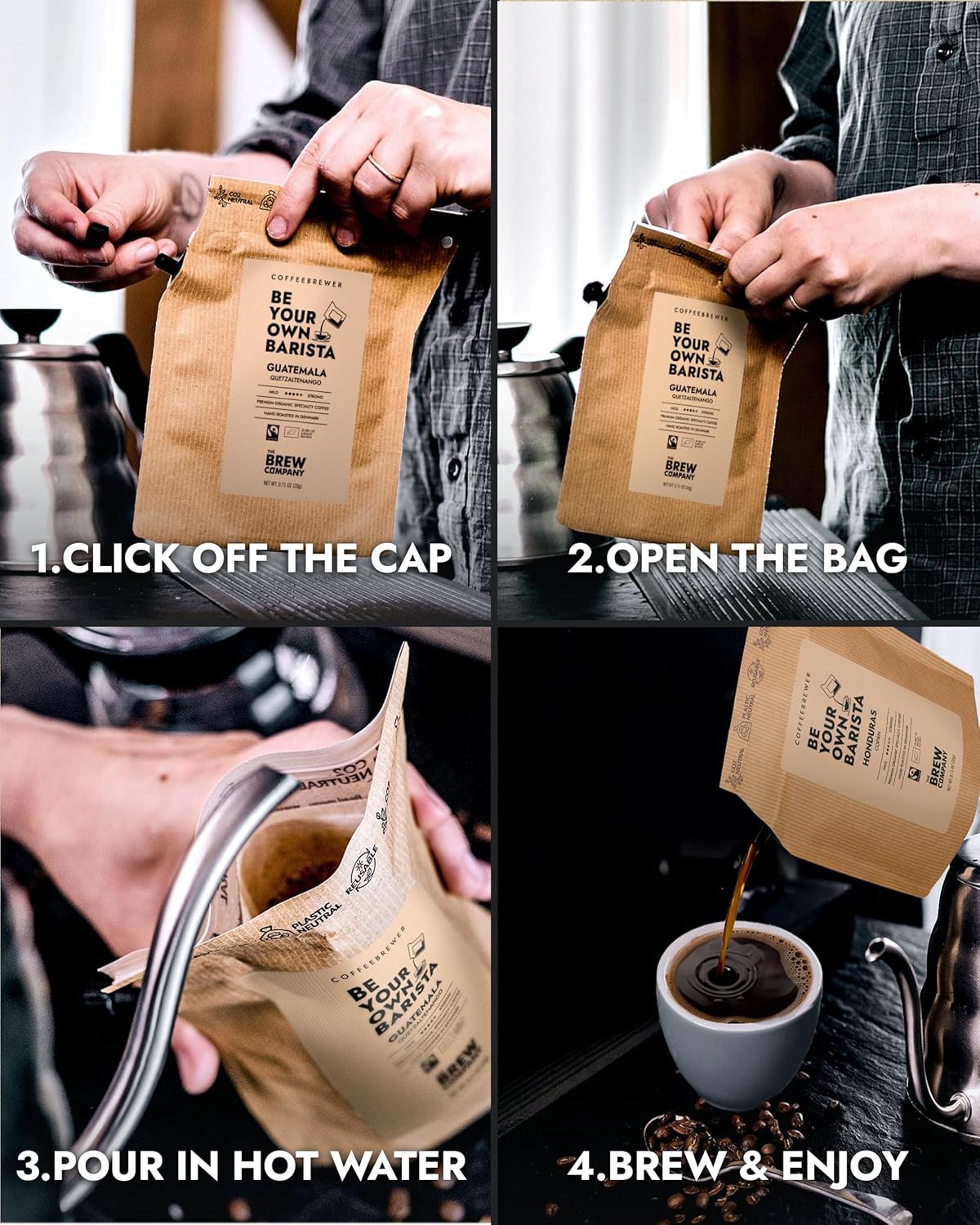 Original Gourmet Coffee Gift Set for Men & Women – 5 of The World’s Finest Single Estate Specialty & Organic Coffees | Brew & Enjoy Anytime, Anywhere | Hamper Style Letterbox Gift Idea for Him & Her - Image 4