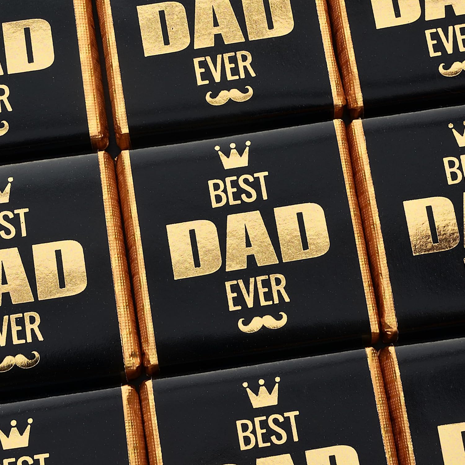 Wyeland Confectionery Best Dad Ever Milk Chocolate Neapolitans Black and Gold - Father's Day - 25 Chocolates - Image 3