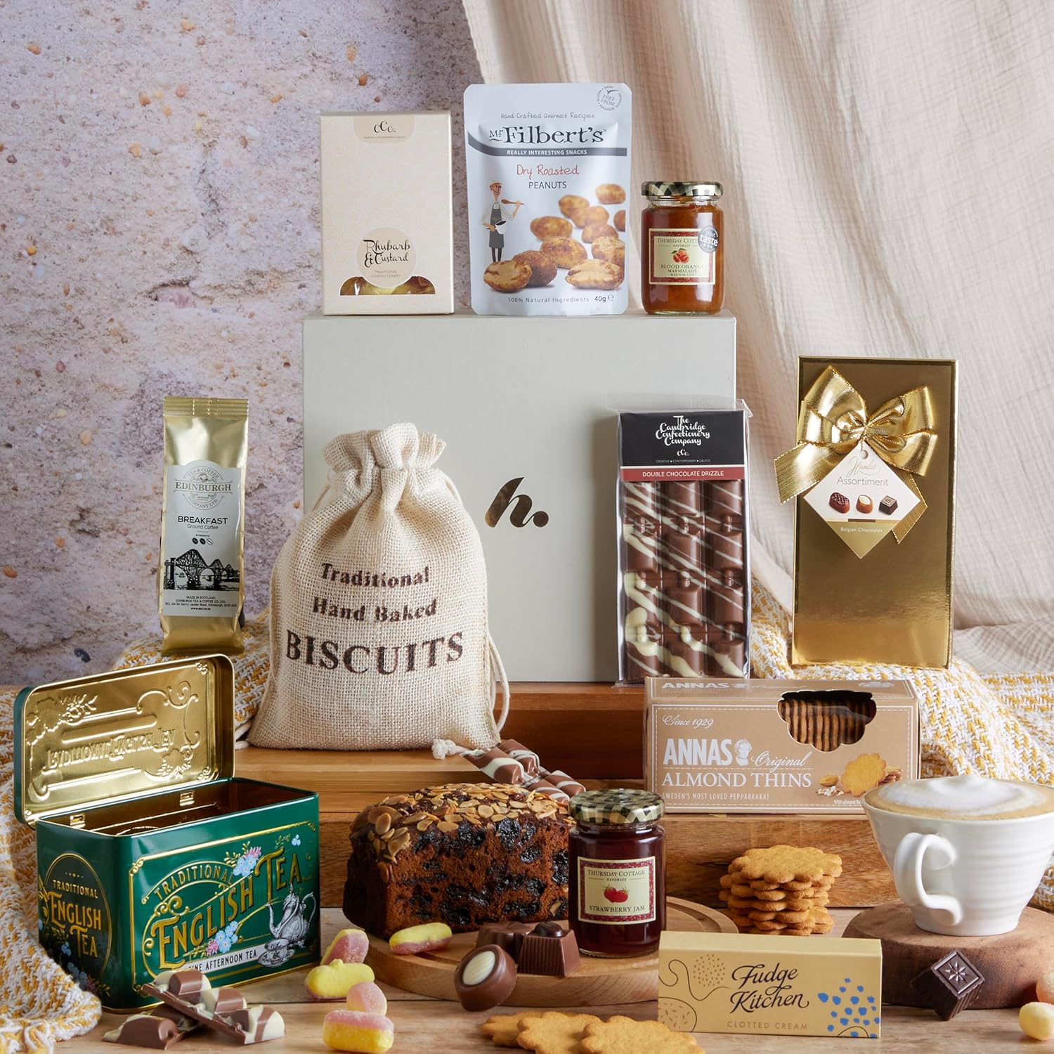 Traditional Treats Gift Hamper | Premium Chocolate, Biscuits, Cake, Coffee, Tea & Fudge | Gourmet Food Hamper for Men & Women | Luxury Gift for Birthdays, Thank Yous & Father's Day - Image 8