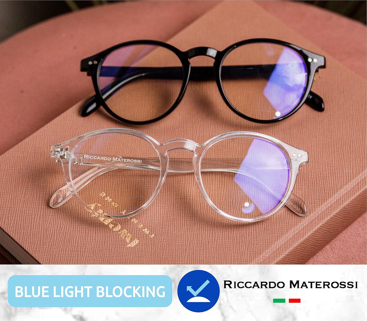 2 Pack Premium 99.9% Blue Light Blocking Glasses (380-410nm) - Reduce Headaches and Improve Sleep - UK Based Brand - Image 3
