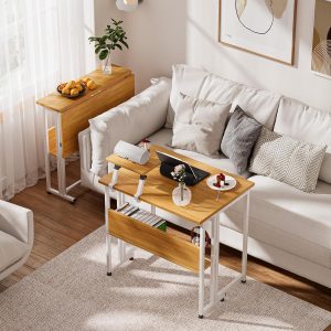 Folding Desk 80cm, Rolling Desk for...