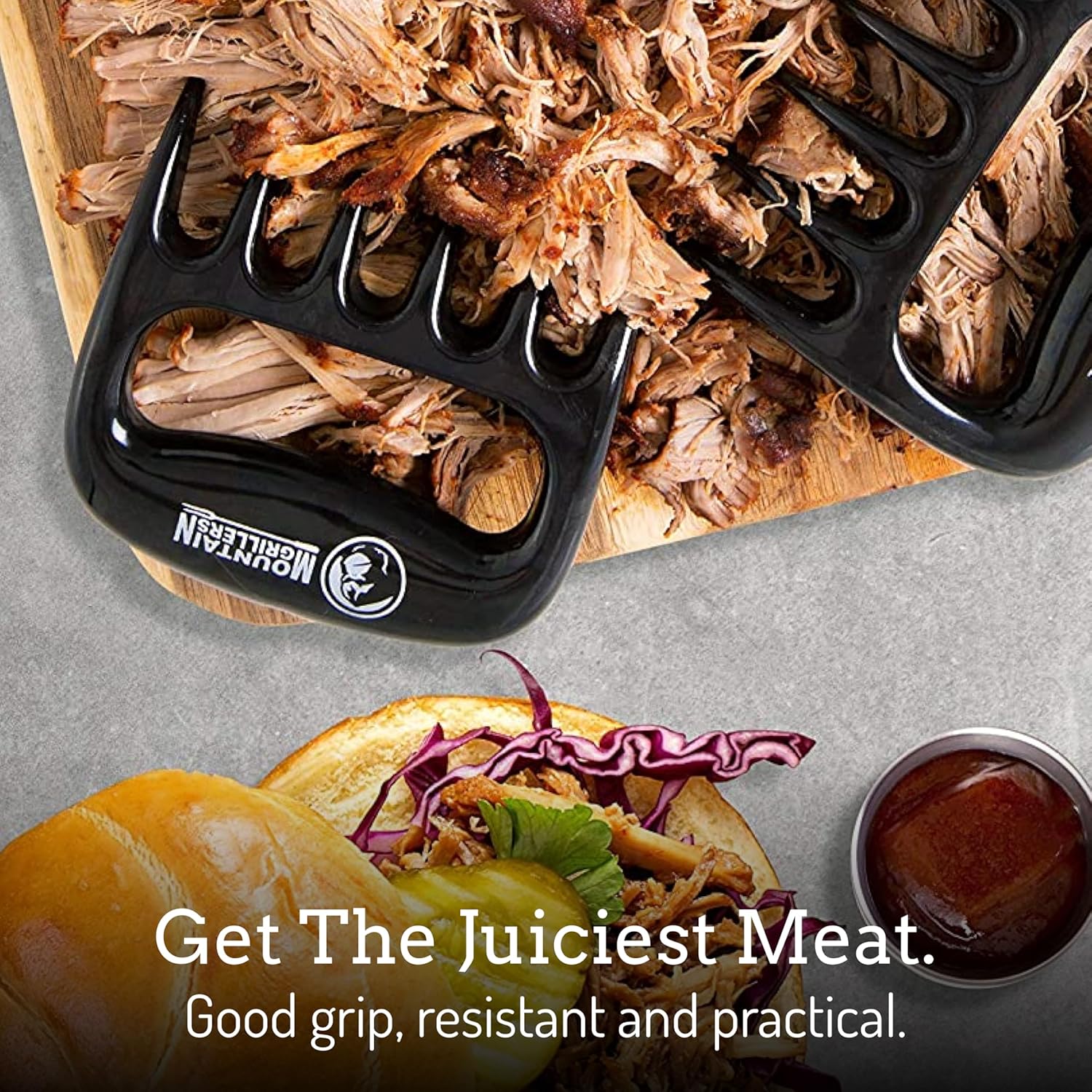 Mountain Grillers Meat Claws Meat Shredder for BBQ - These are The Meat Claws You Need, BBQ Gifts for Men - Pulled Pork, Chicken Shredder Claws x 2 for Barbecue, Smoker, Grill (Black) Bear Claws - Image 6