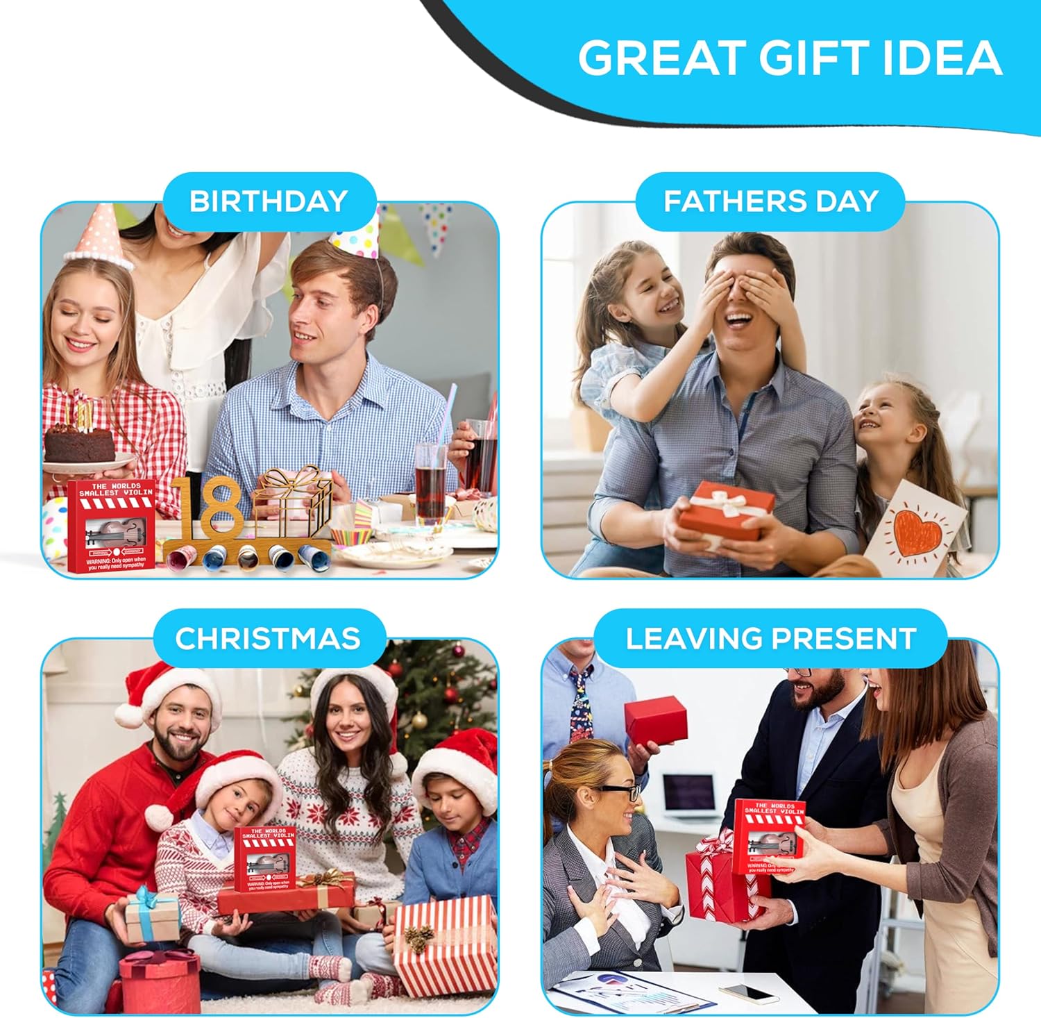 Joke Gift For Him The Worlds Smallest Violin Funny Birthday Gifts Present Christmas Secret Santa Gift For Dad Husband Wife Boyfriend Girlfriend - Image 5