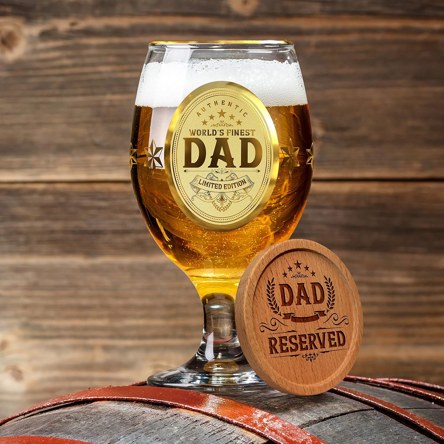 Personalized Beer Glass Birthday Gifts for Dad from Daughter or Son Daddy Gift Ideas for Men - Image 7