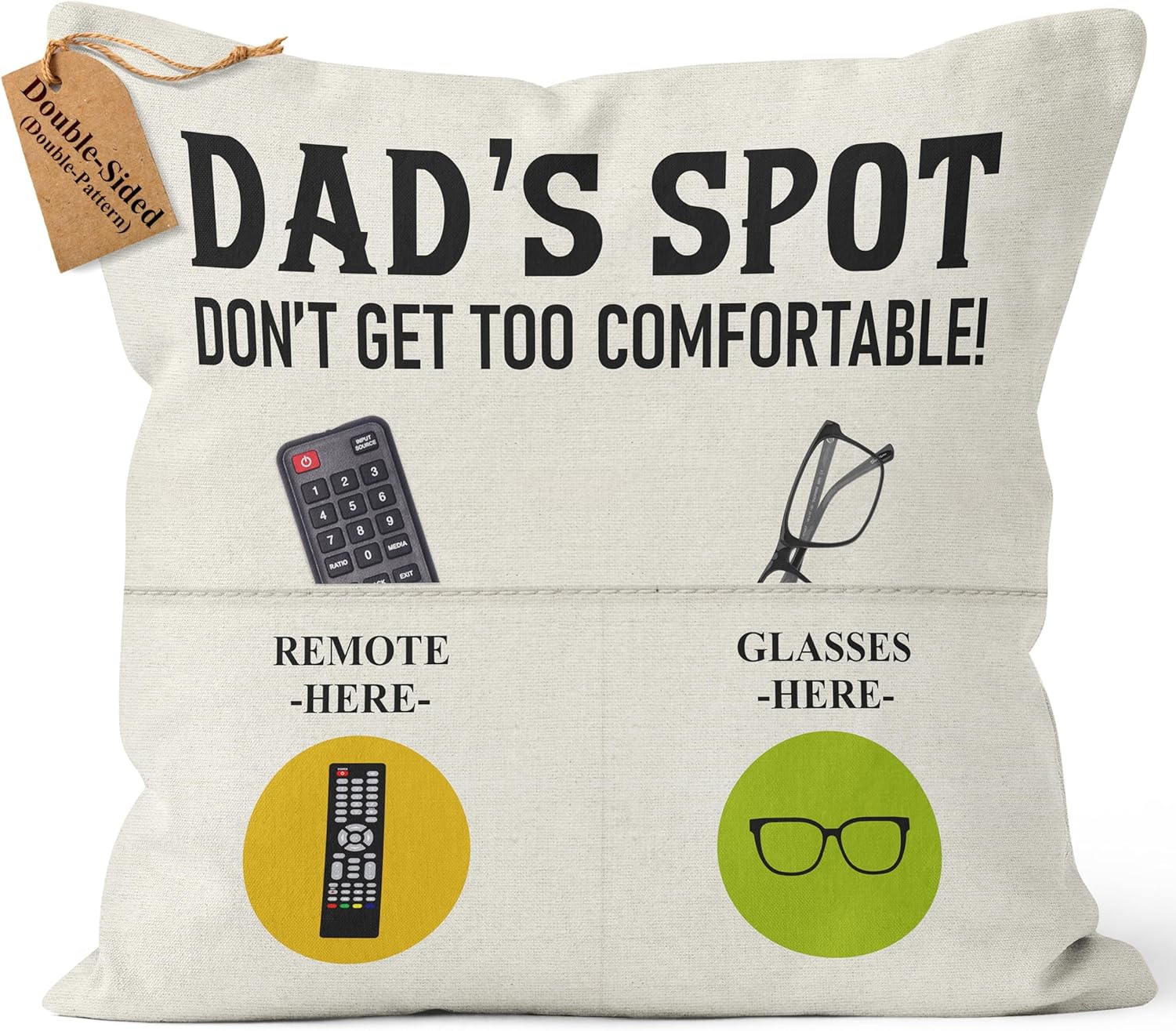CROWNLY® Gifts for Dad Gift from Daughter Son Daddy Birthday Cushion Cover