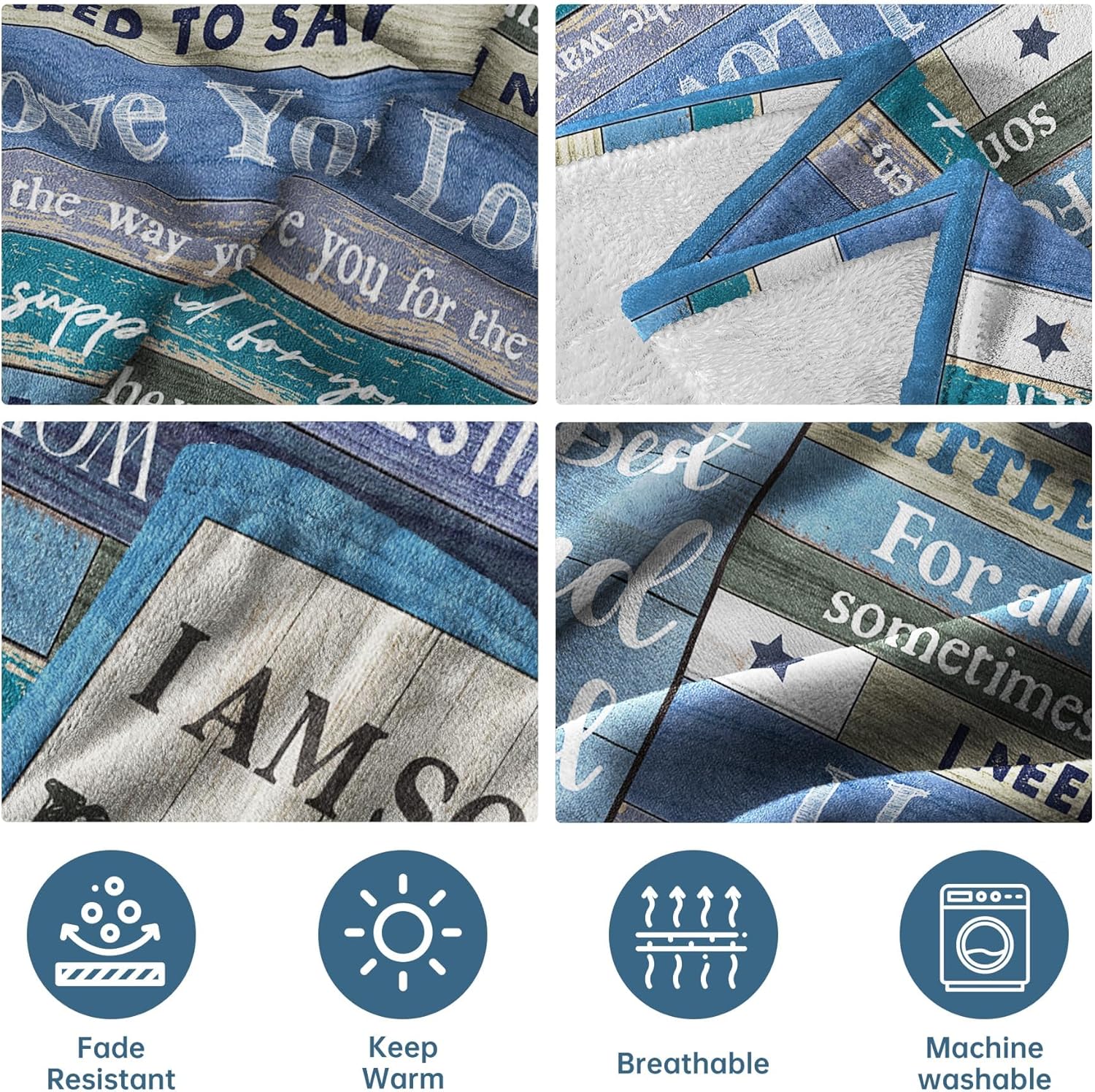 Dad Valentines Birthday Gifts, Birthday Gifts for Dad, Flannel Blanket Dads Gift from Daughter Son, Daddy Presents for Christmas Fathers Day, Blanket for Dads, Daddy, Father to be, 60 * 50in - Image 6