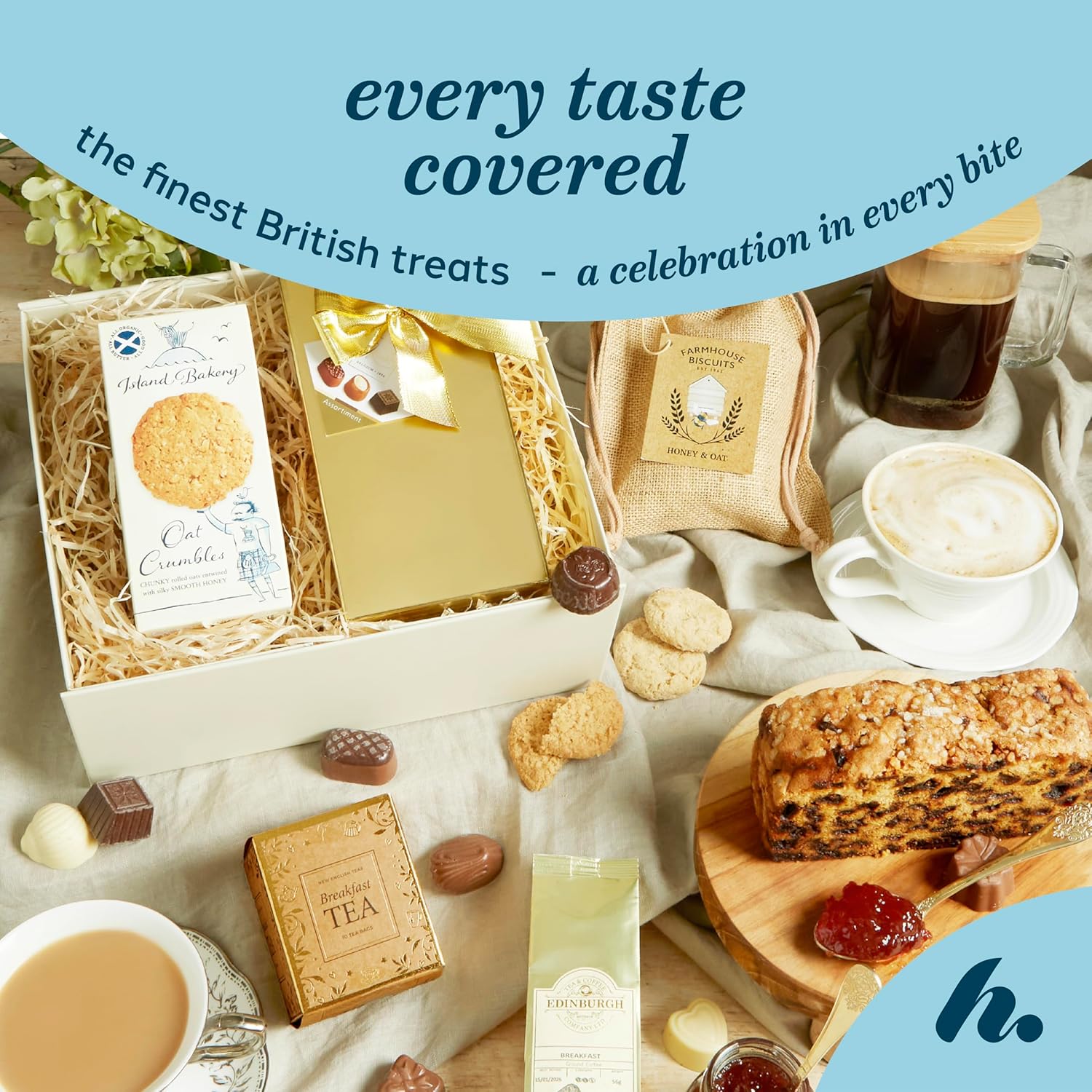 Luxury Scottish Hamper | Gourmet Food Hamper - Indulgent Chocolates, Dundee Cake, Biscuits, Artisan Tea & Coffee | Premium Gift Hamper for Men & Women | Clearwater Hampers, Experts in Hampers & Gifts - Image 4