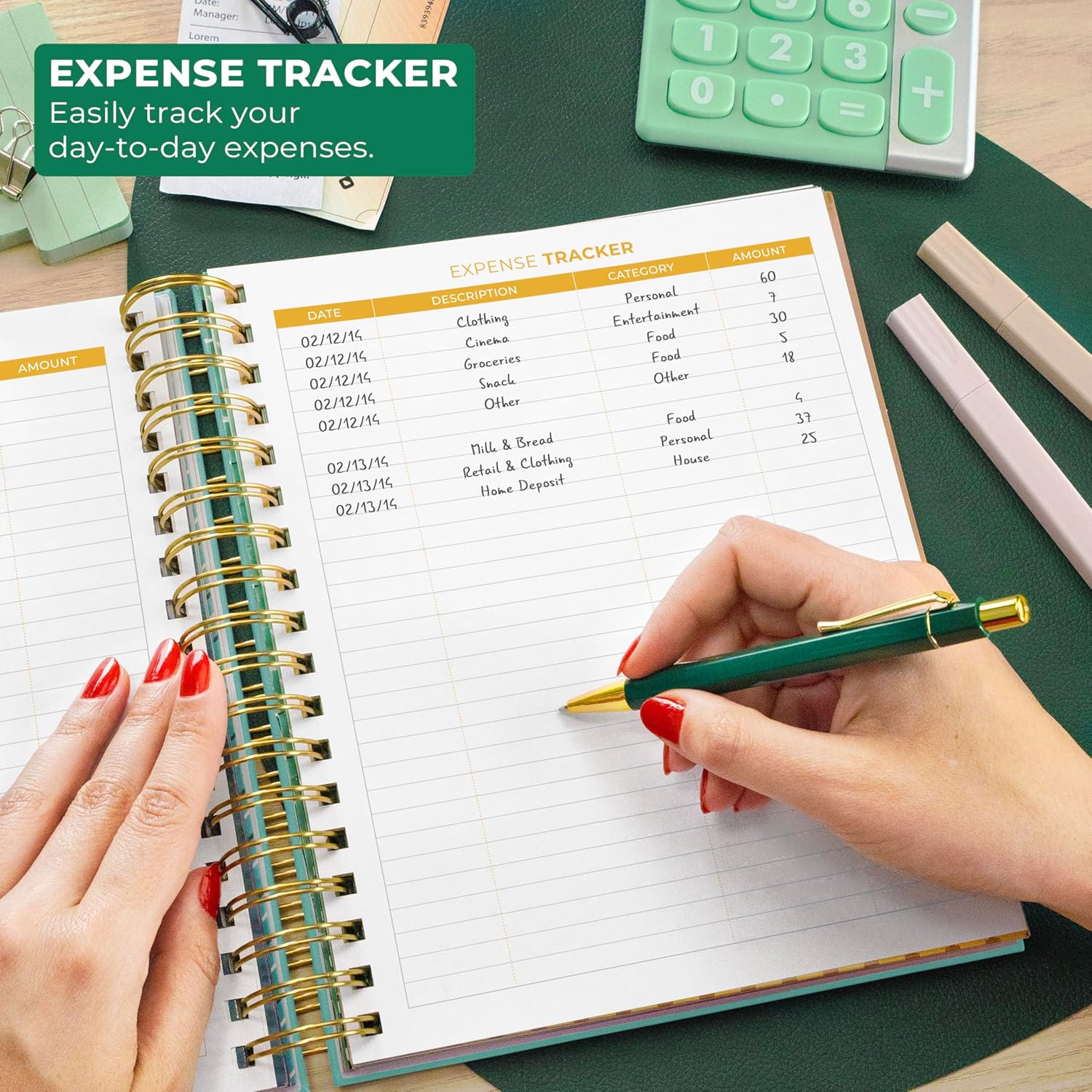 Clever Fox Budget Planner & Monthly Bill Organizer with Pockets. Expense Tracker Notebook, Budgeting Journal and Financial Planner Budget Book to Control Your Money. Large Size – Turquoise - Image 6