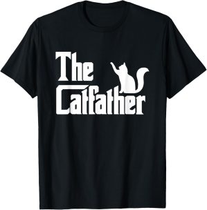 The CatFather Funny Cat Dad Shirt F...