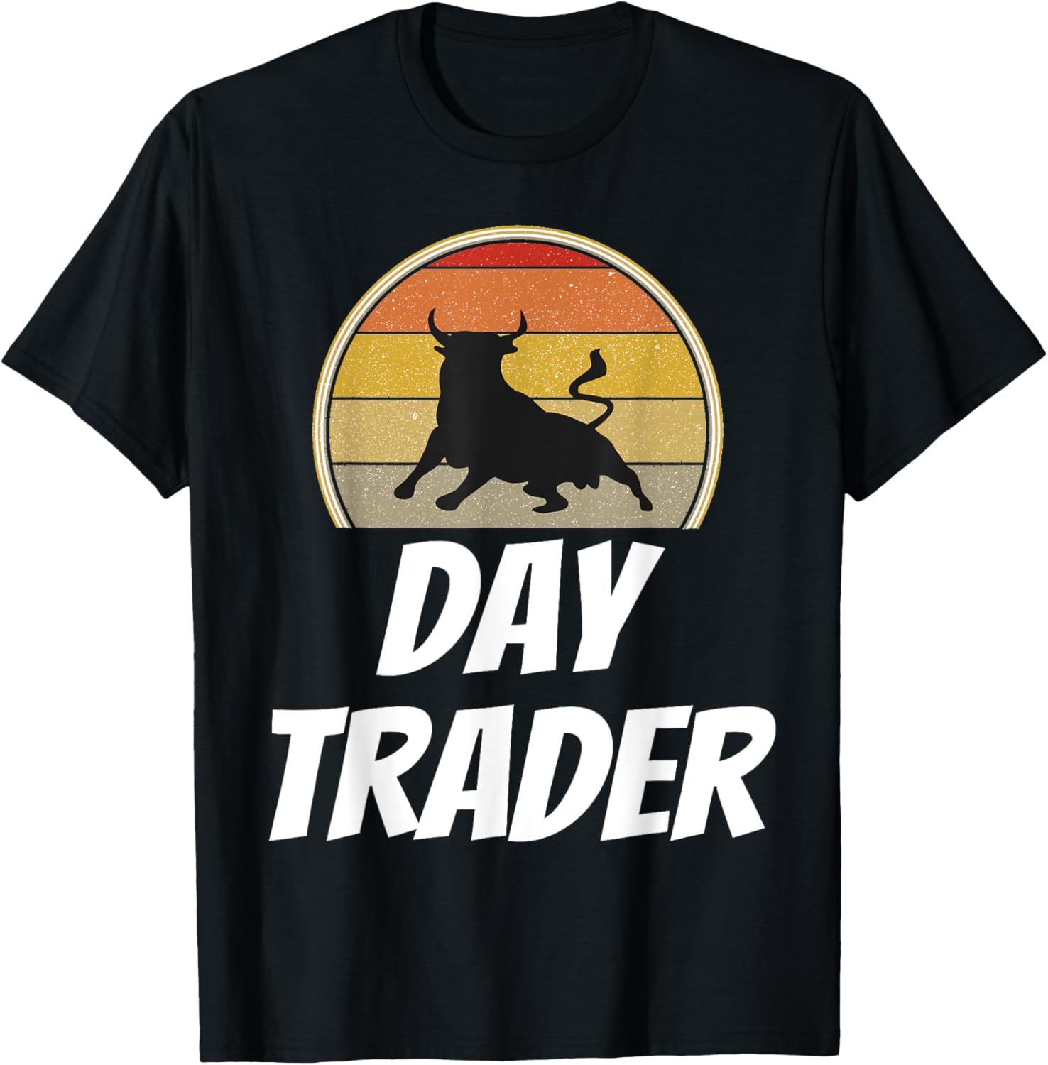 Retro Day Trader Bull Day Trading Shirt Stock Trader Gift T-Shirt