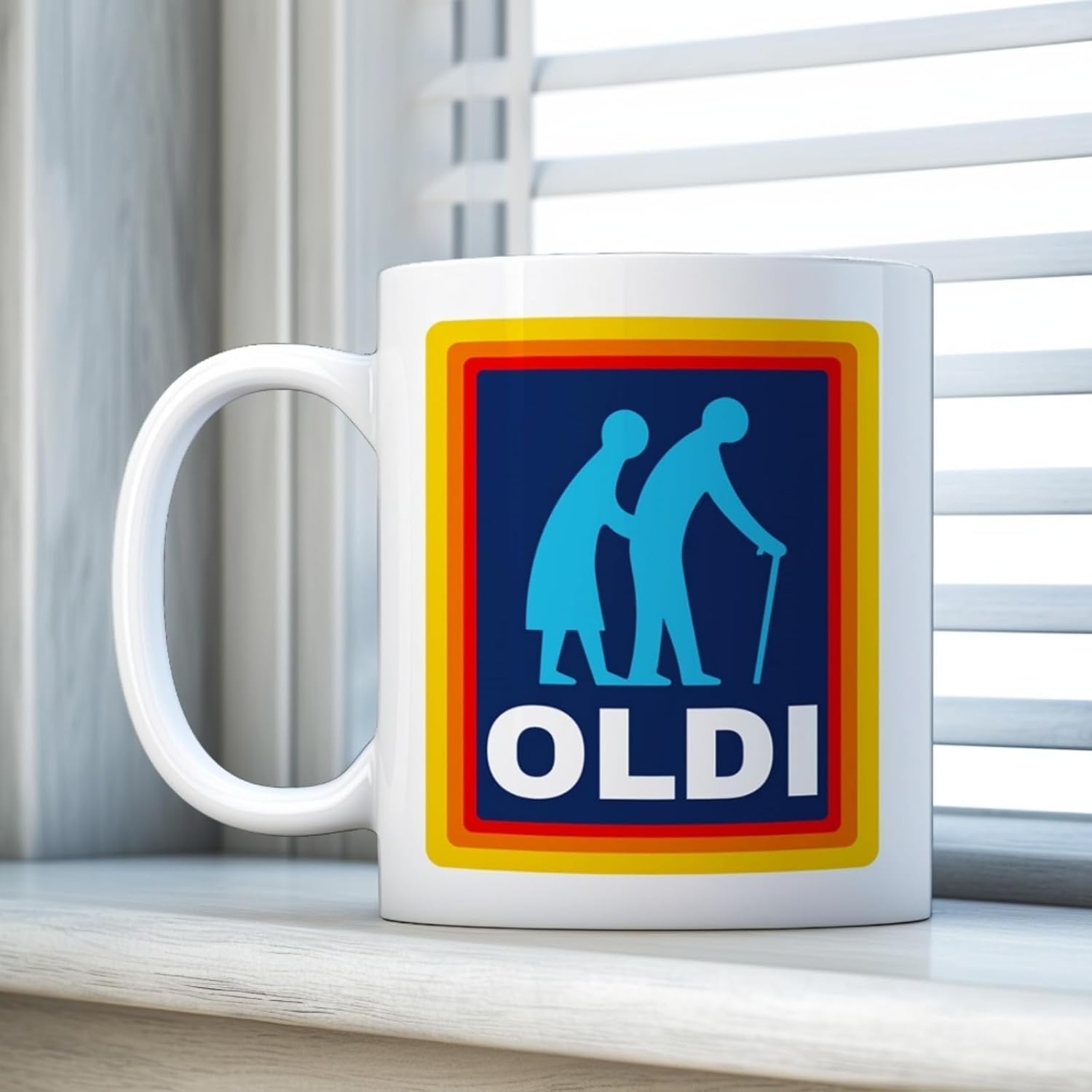 Oldi Couple Mug—A Novelty Old Large Mug with Heavy Duty Handle, Dino Coated and Sublimation Ceramic, Perfect for Birthdays, Christmas, and Other Celebrations as a Funny Gift (Oldi Couple, White) - Image 3